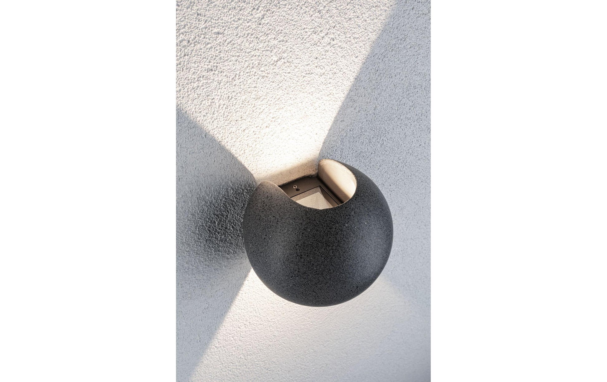 Paulmann Aussenwandleuchte – 5,5 W – Warmweiss, 3000 K – IP65 – Netzbetrieb – Schwarz – Beton, Edelstahl
