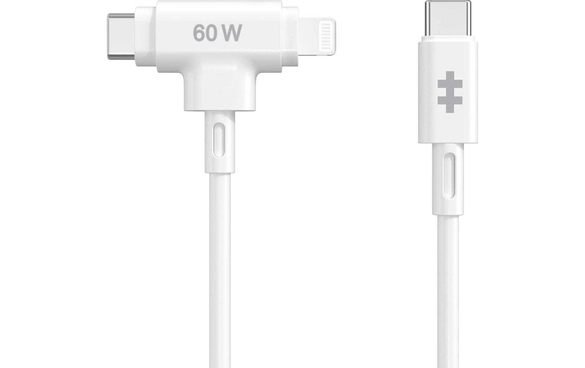 HYPER USB-C auf Lightning Kabel, 1,5 m, Weiss, Silikon, Schnellladen, MFi-zertifiziert