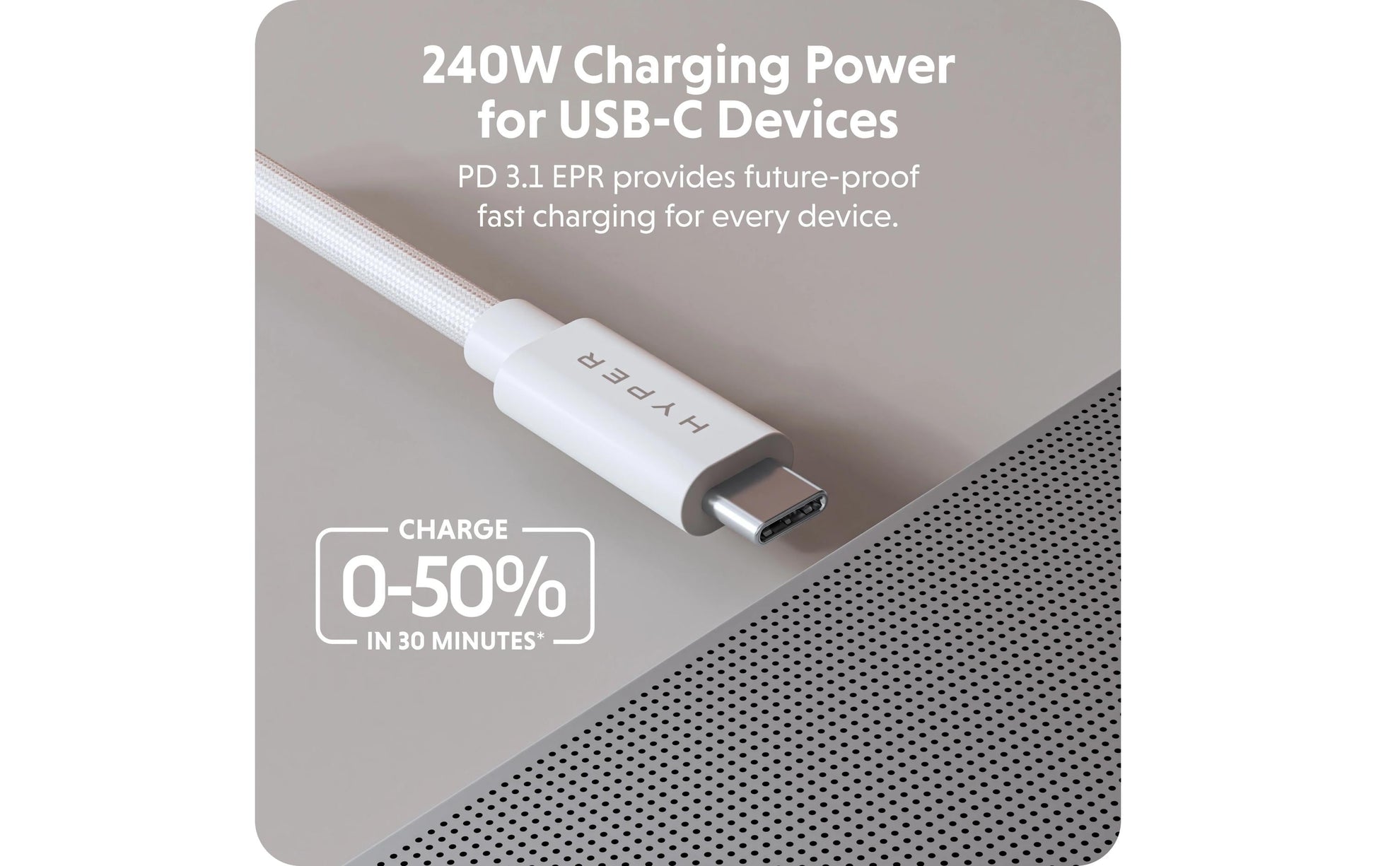 Hyper – USB-Kabel, USB-C zu USB-C, 1,2 m, USB4, Lade-/Datenkabel