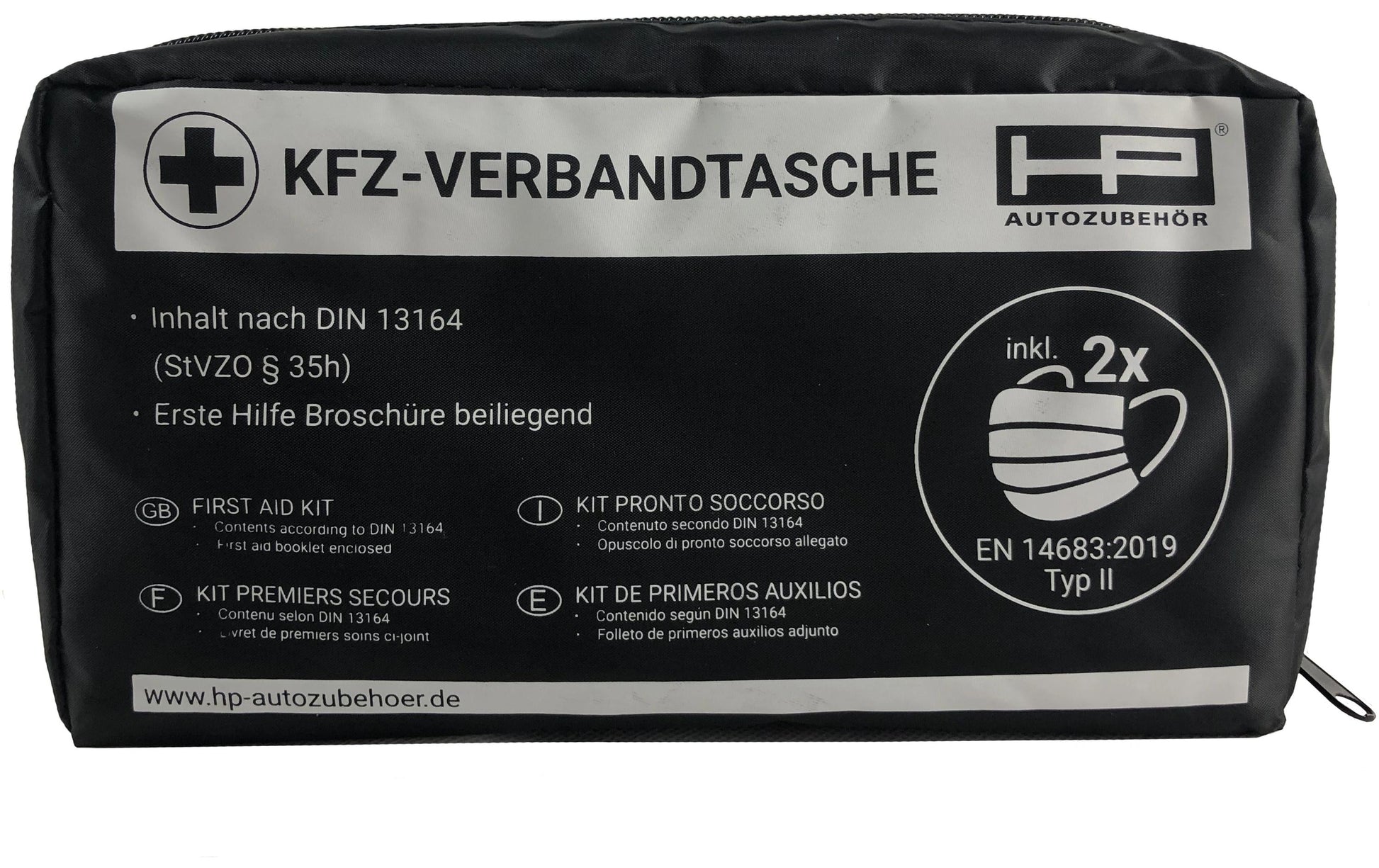 Hp autozubehör Erste-Hilfe-Set – für Auto, gefüllt, schwarz