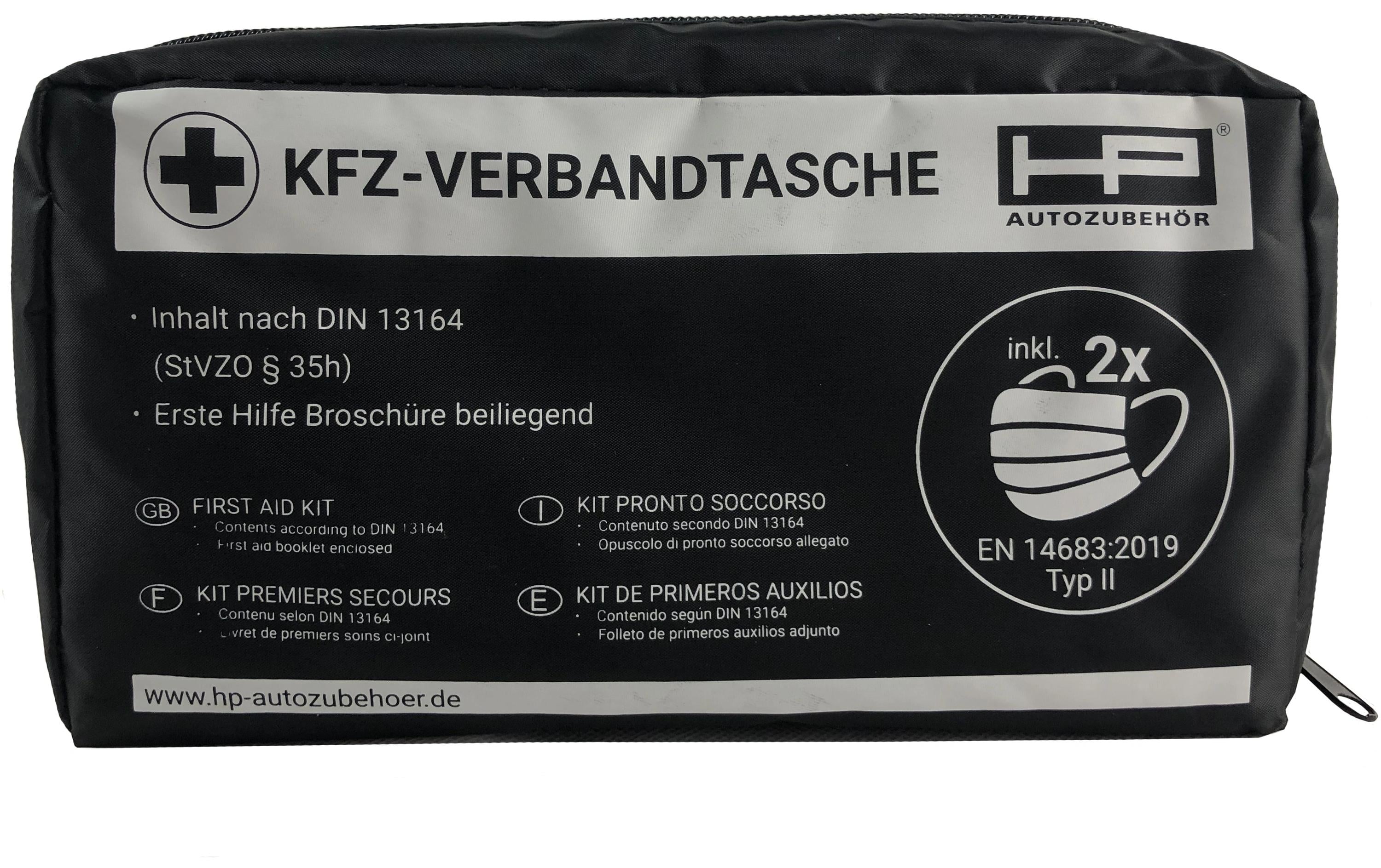 Hp autozubehör Erste-Hilfe-Set – für Auto, gefüllt, schwarz