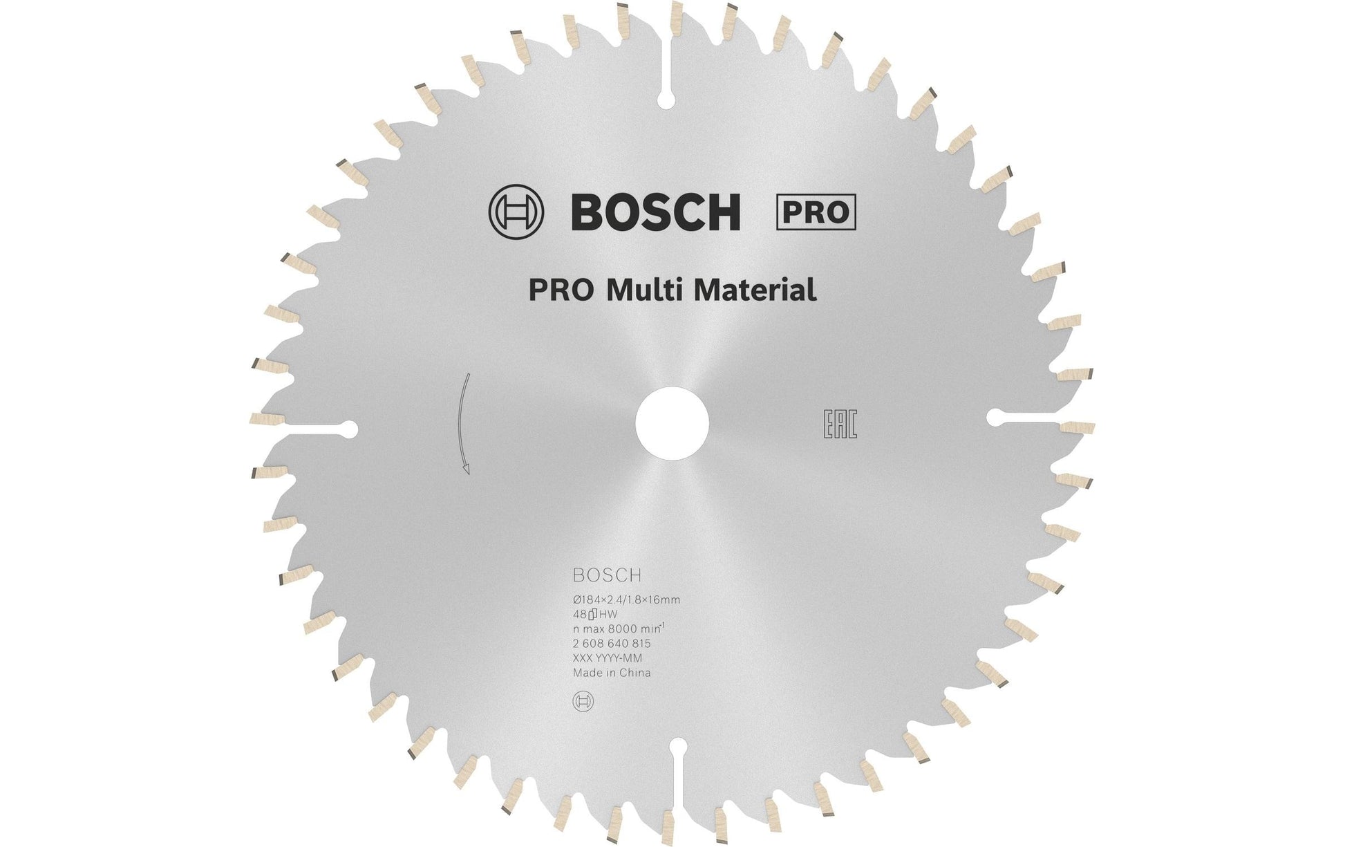 Bosch Sägeblatt, MultiMat KSB, 2 608 640 815, 184 mm × 16 mm