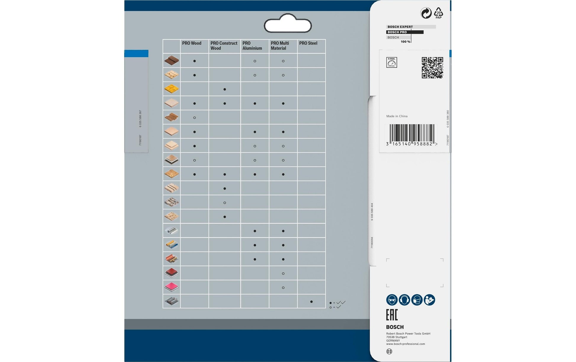 Bosch Kreissägeblatt 184 × 16 × 2 mm, 56 Zähne – für Aluminium