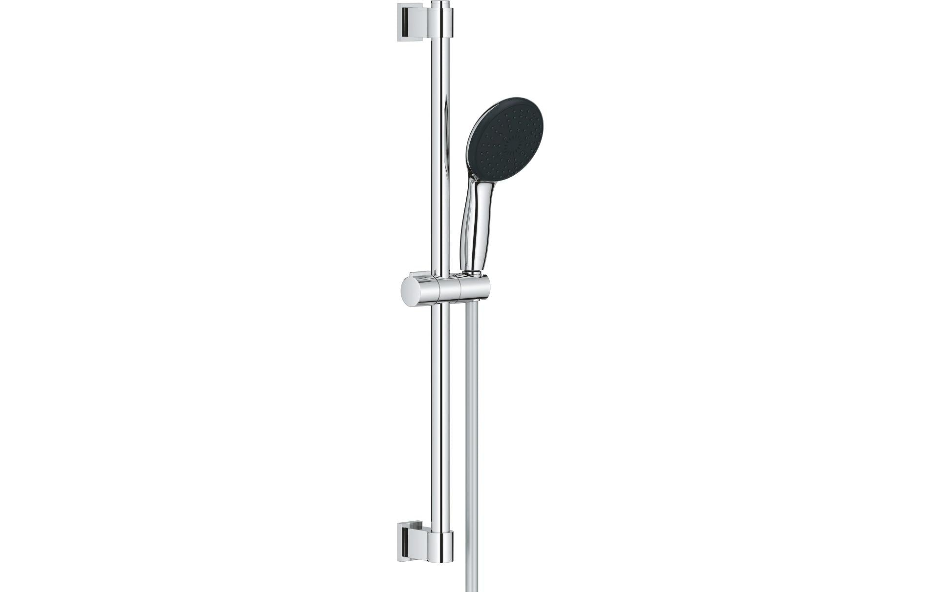 GROHE Badebatterie Vitalio Start 110 – 175 cm Schlauch, Kunststoff, Chrom