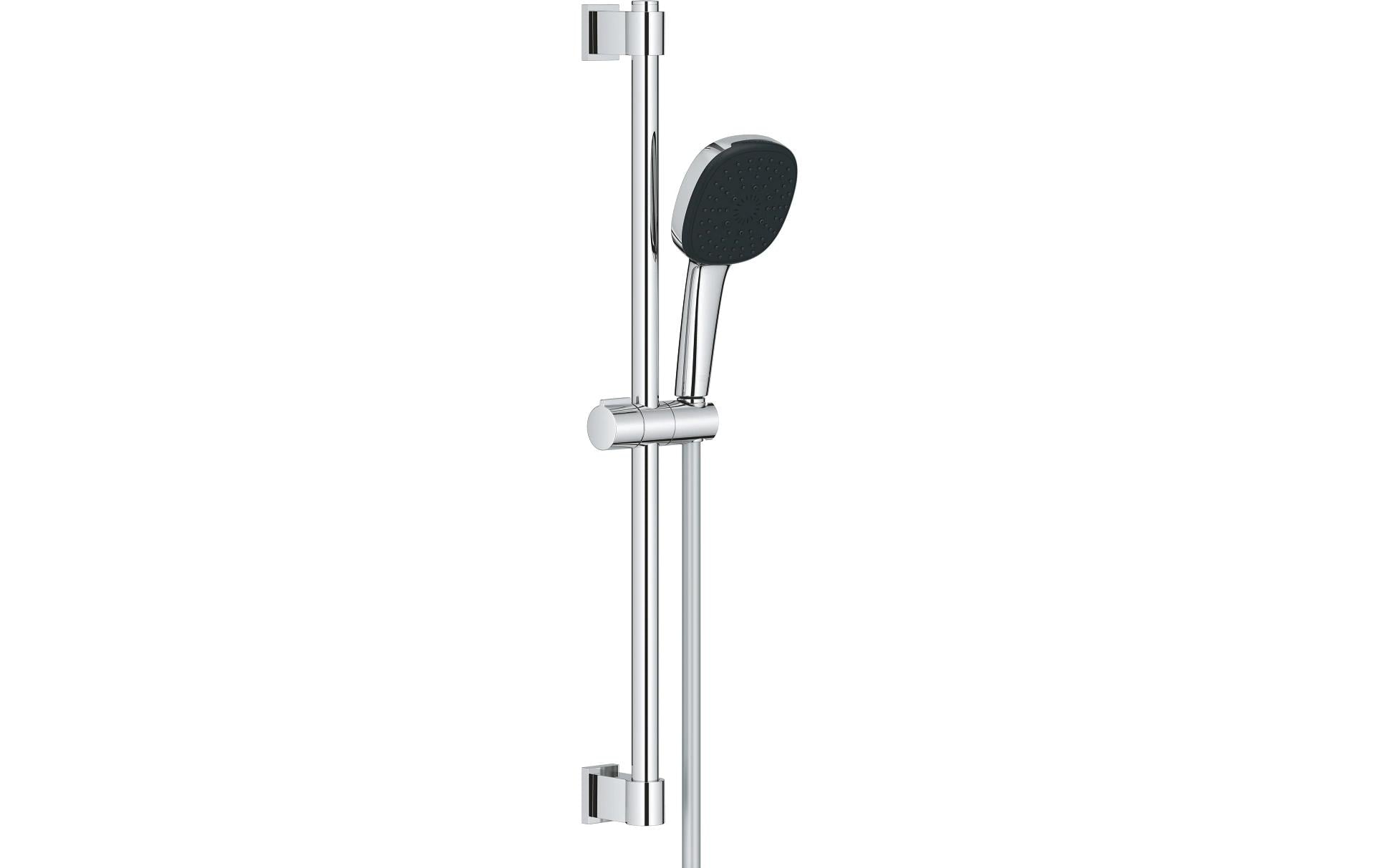 GROHE Duschsystem Vitalio Comfort 110 – 175 cm Schlauch, Metall, 3 Strahlarten, Chrom
