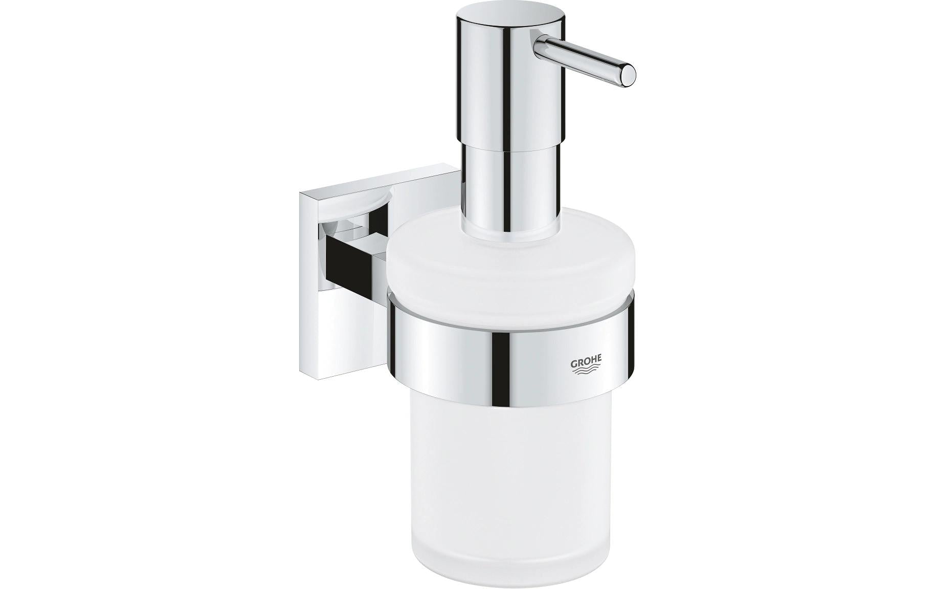 GROHE Start Cube – Seifenspender, manuell, 160 ml, Wandmontage, Chrom, mit Halter