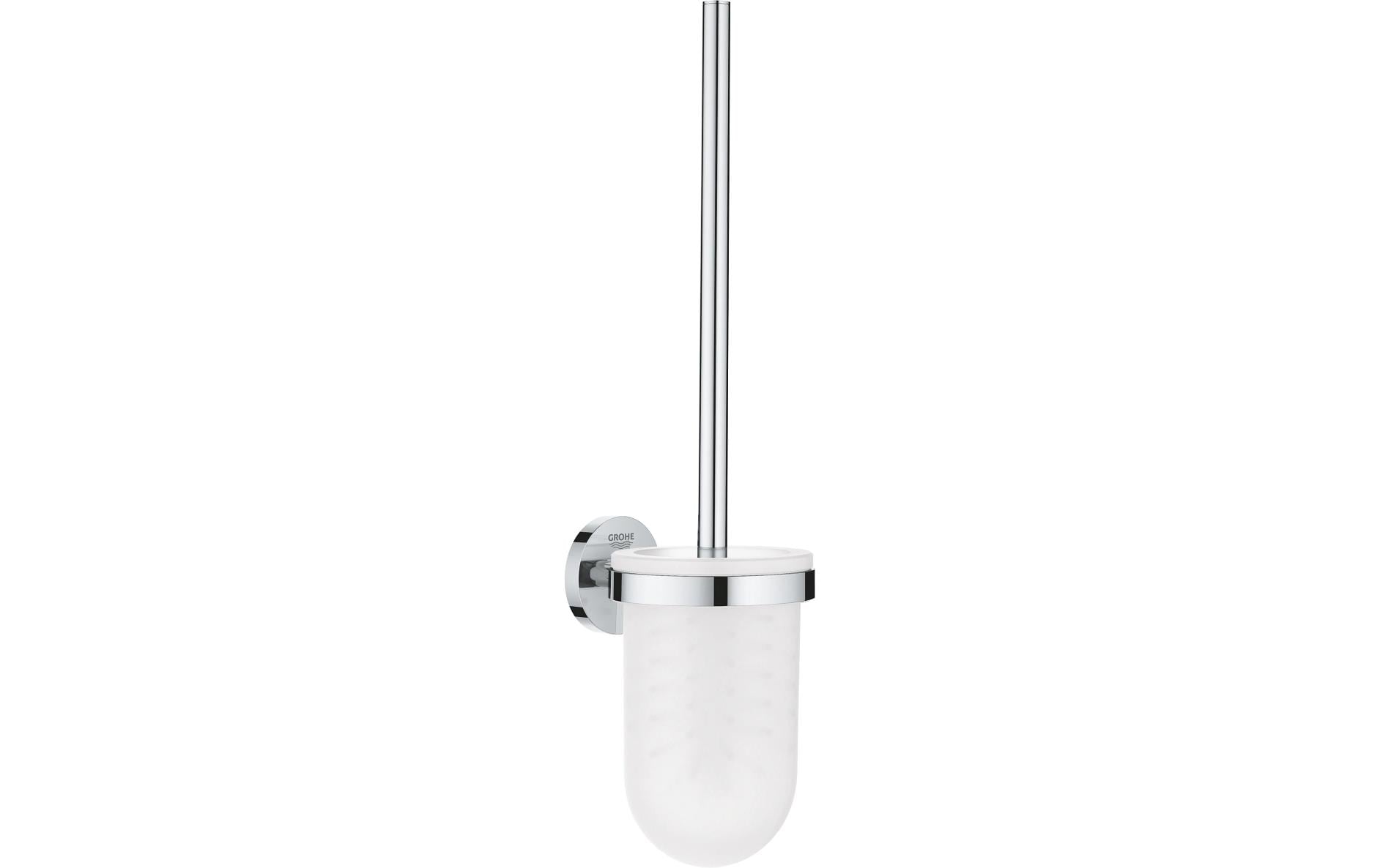 GROHE WC-Bürstenset – Metall, Glas, Chrom, Klebend, Zum Bohren