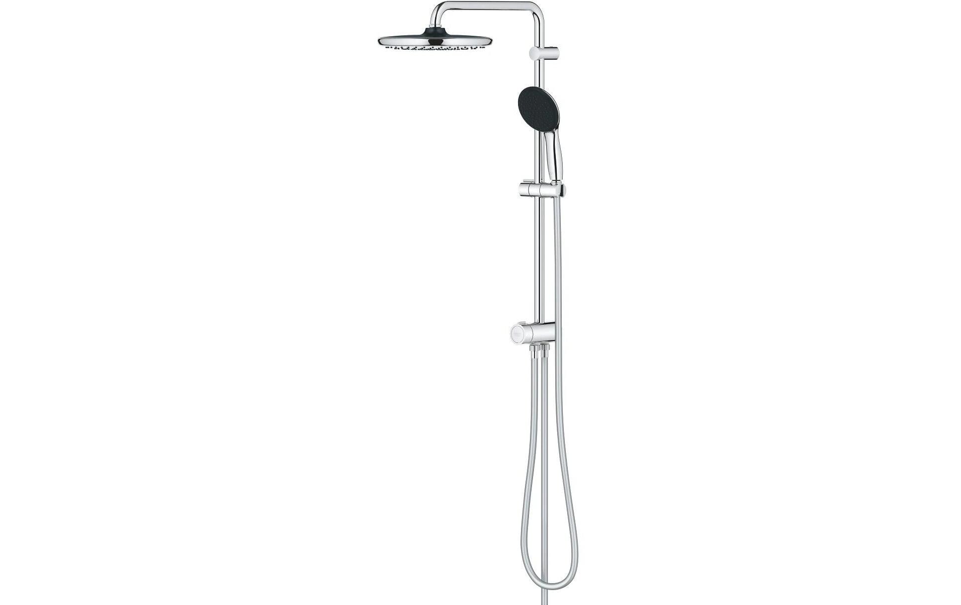 GROHE Duschsystem Vitalio Start 250 – 150 cm Schlauch, Metall, Chrom