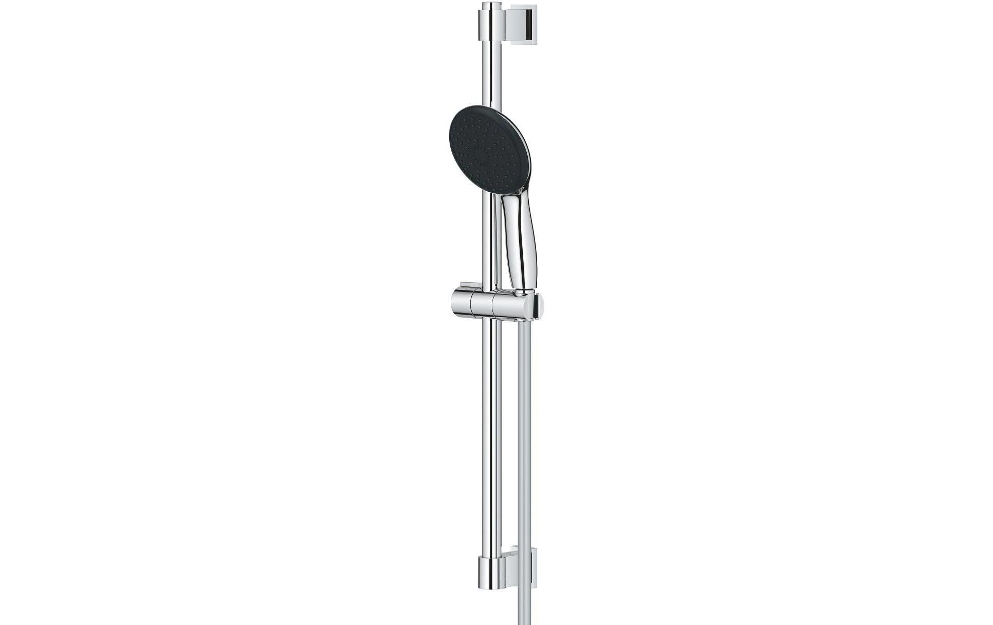 GROHE Badebatterie Vitalio Start 110 – 175 cm Schlauch, Kunststoff, Chrom