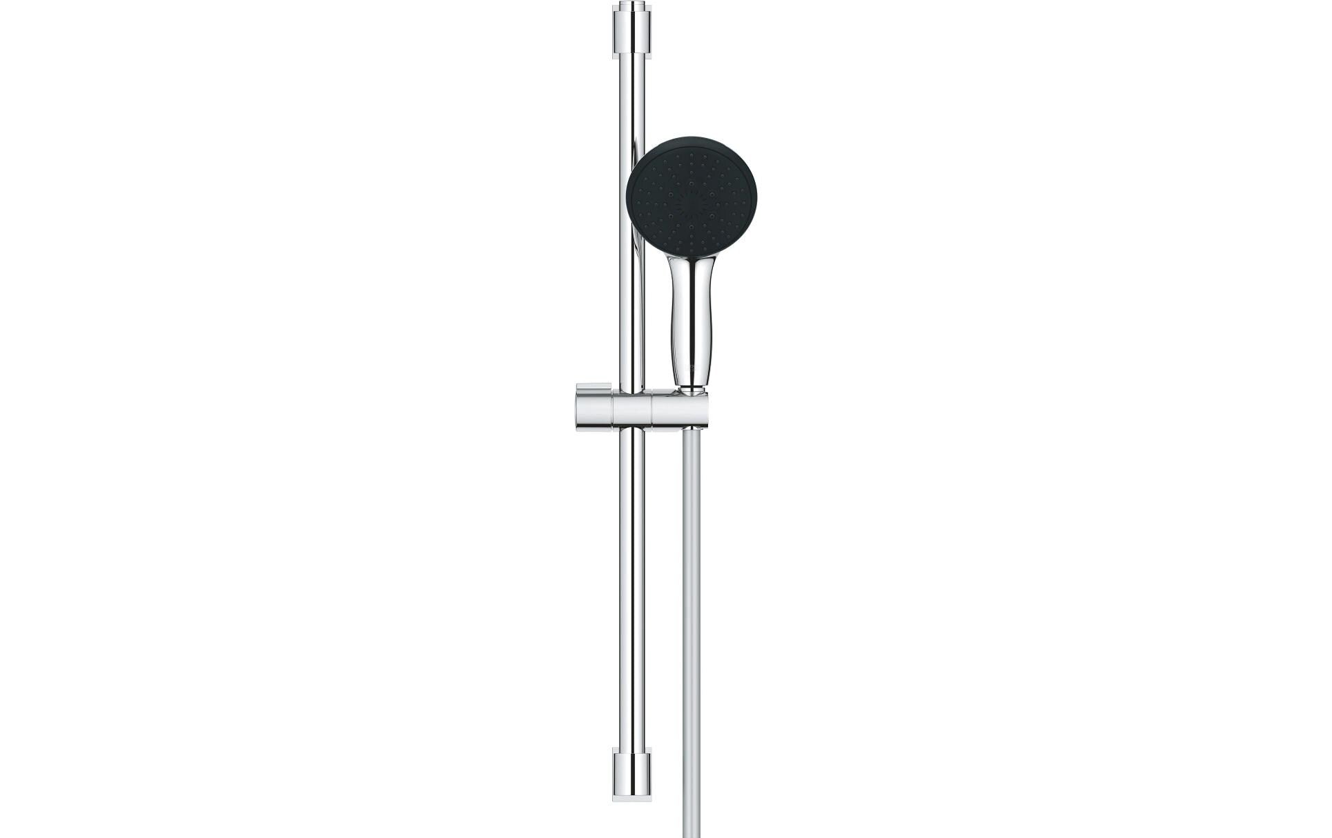 GROHE Badebatterie Vitalio Start 110 – 175 cm Schlauch, Kunststoff, Chrom