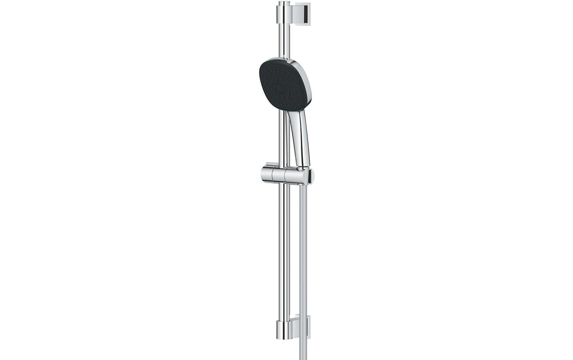GROHE Duschsystem Vitalio Comfort 110 – 175 cm Schlauch, Metall, 3 Strahlarten, Chrom