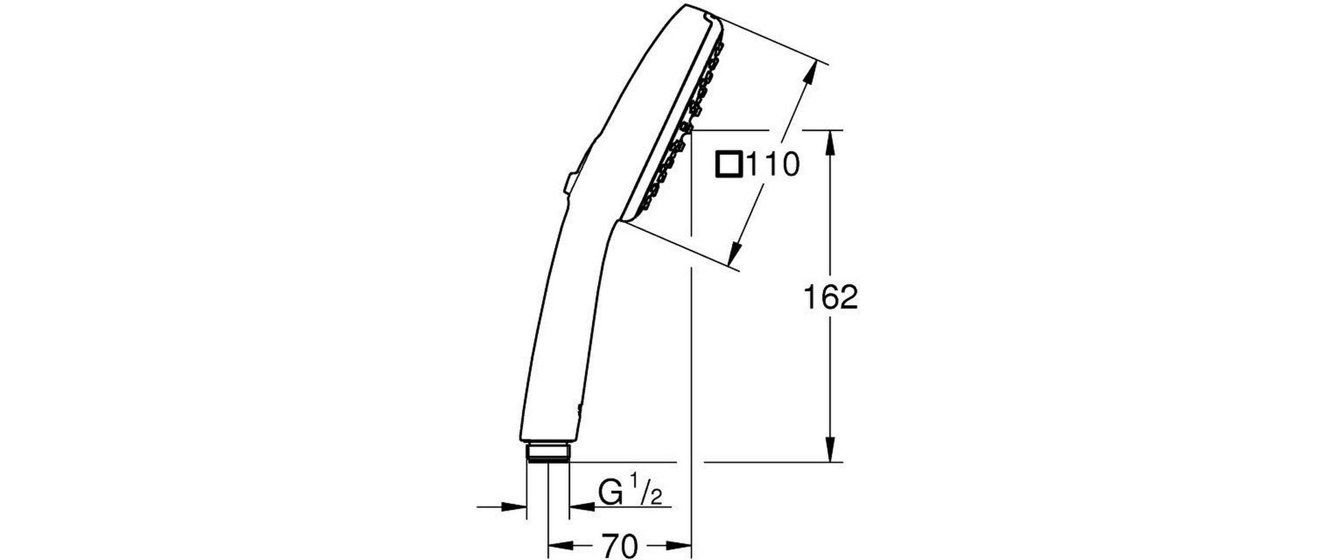 GROHE Vitalio Comfort 110 II Handbrause – Kunststoff, Chrom
