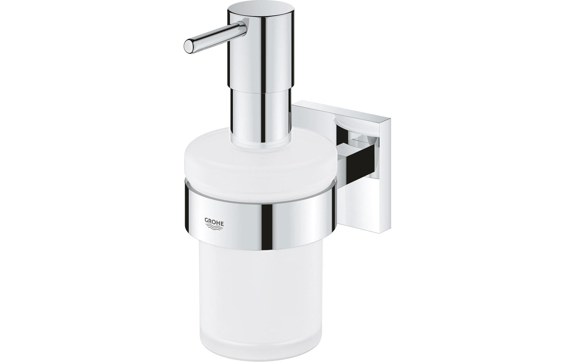 GROHE Start Cube – Seifenspender, manuell, 160 ml, Wandmontage, Chrom, mit Halter