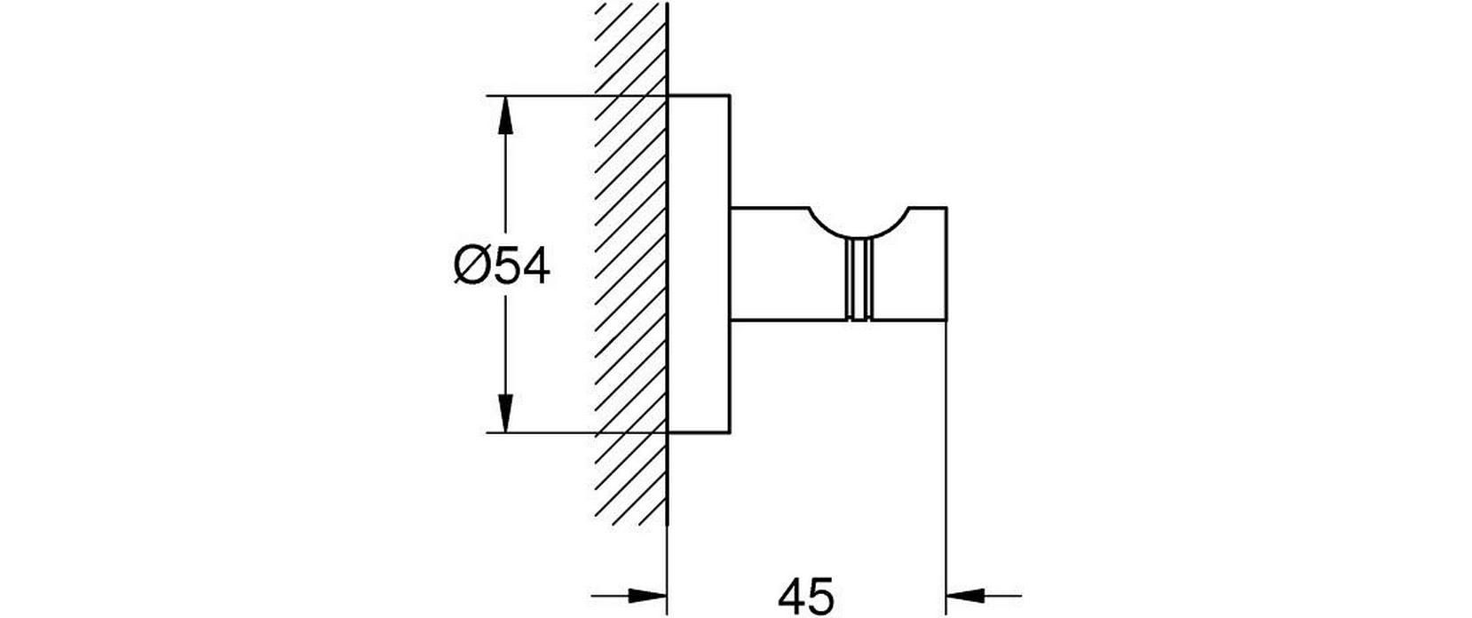 GROHE Haken Start – Metall, zum Schrauben, Schwarz