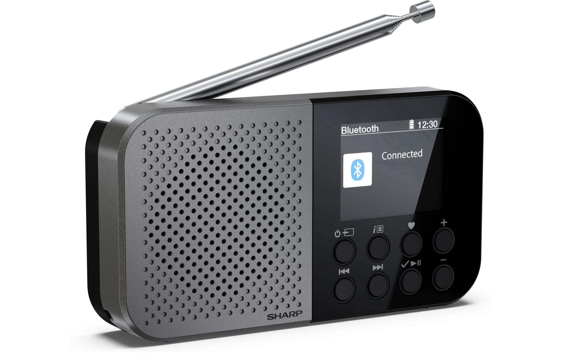 Sharp DR-P520 – DAB-/Internetradio – Portabel – DAB+, UKW, Bluetooth, 12 h – Grau