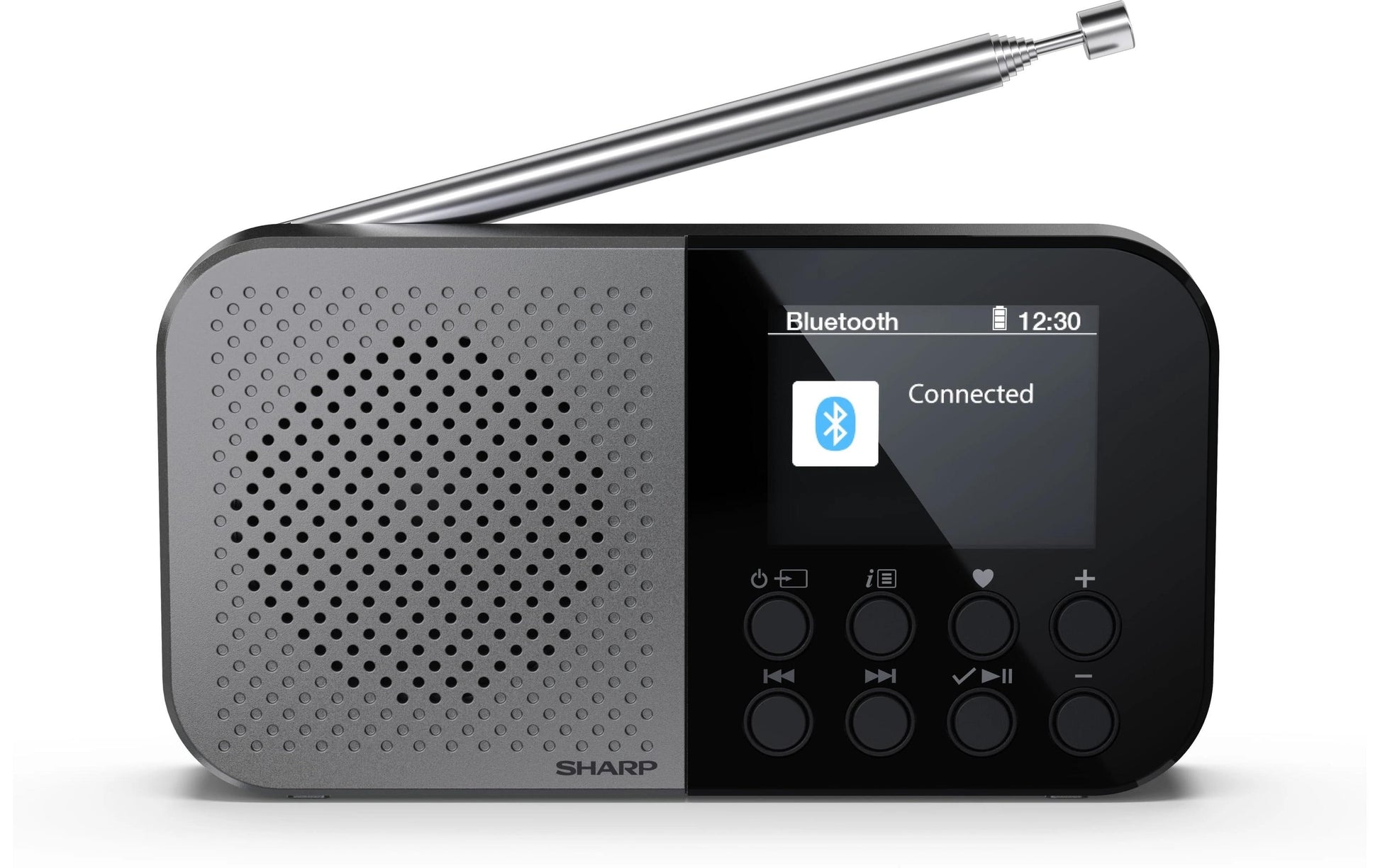 Sharp DR-P520 – DAB-/Internetradio – Portabel – DAB+, UKW, Bluetooth, 12 h – Grau