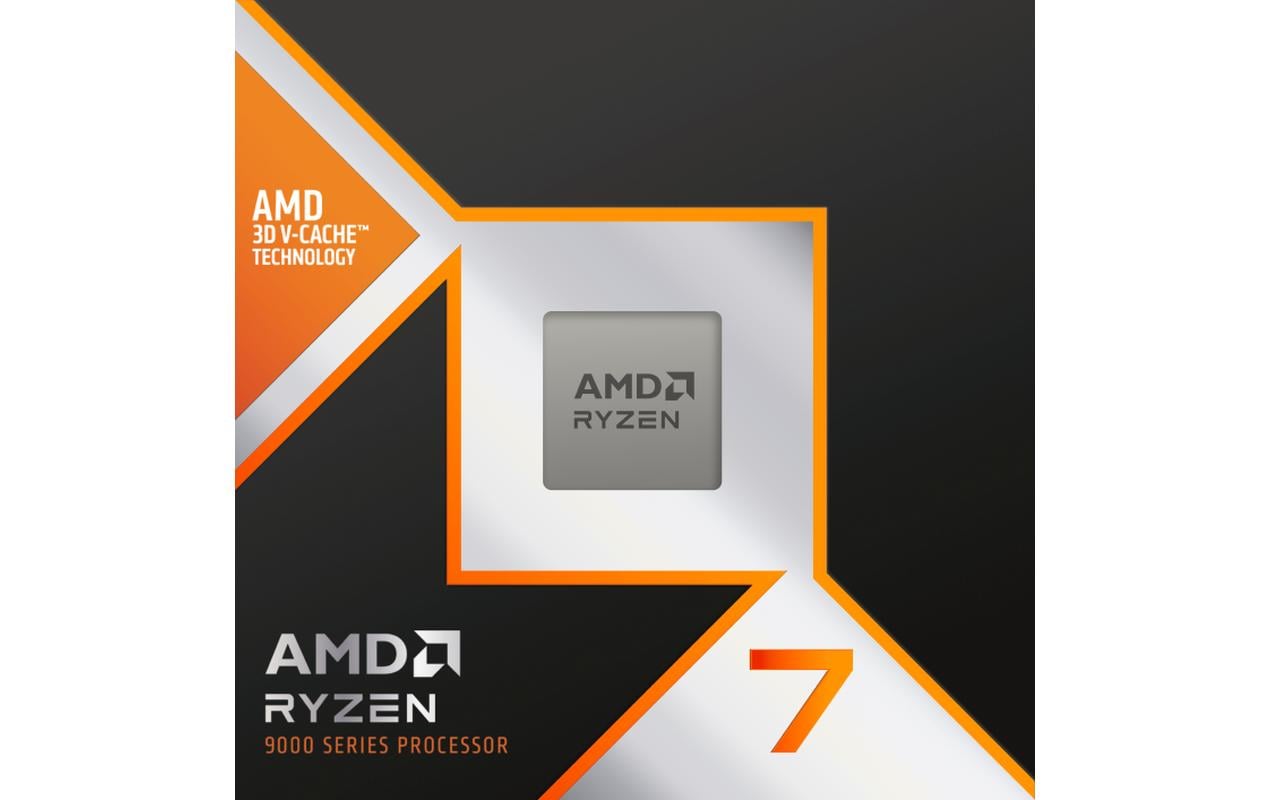 AMD Ryzen 7 9800X3D – CPU – 8 Kerne/16 Threads, 4,7–5,2 GHz, 104 MB Cache, 120 W, Sockel AM5