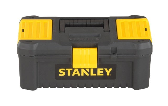 Stanley Werkzeugbox – 3 Fächer, abschliessbar, mit Handgriff, schwarz, PP, B 406 × H 195 × T 205 mm