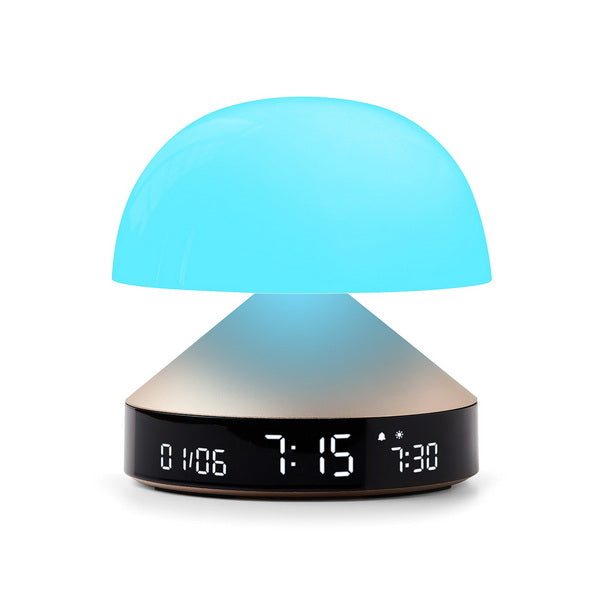 LEXON Lichtwecker Mina Sunrise LR153MD – digital – gold, Wecktöne, Schlummerfunktion