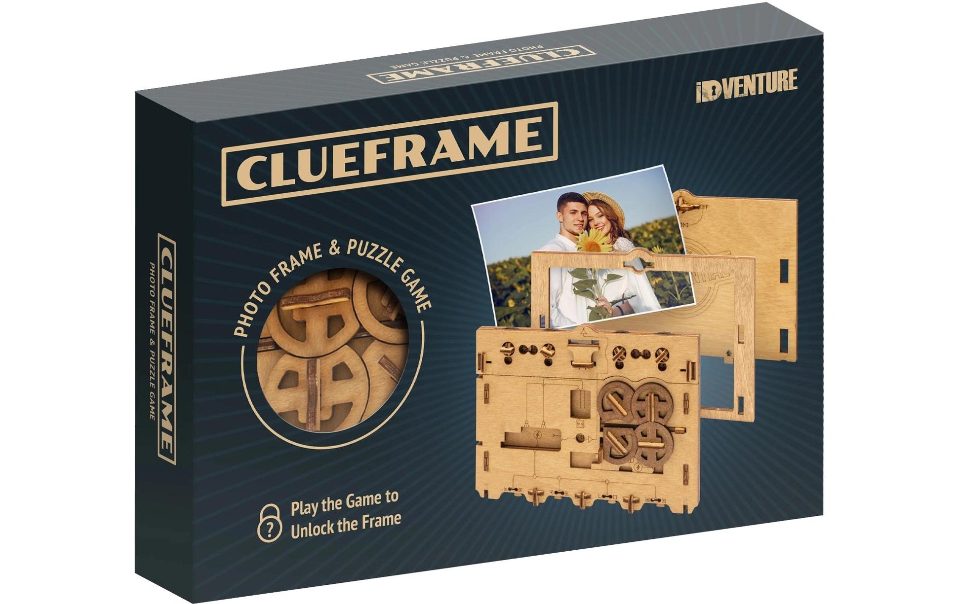 iDventure ClueFrame Bilderrahmen – für 10 × 15 cm – Holz, natur