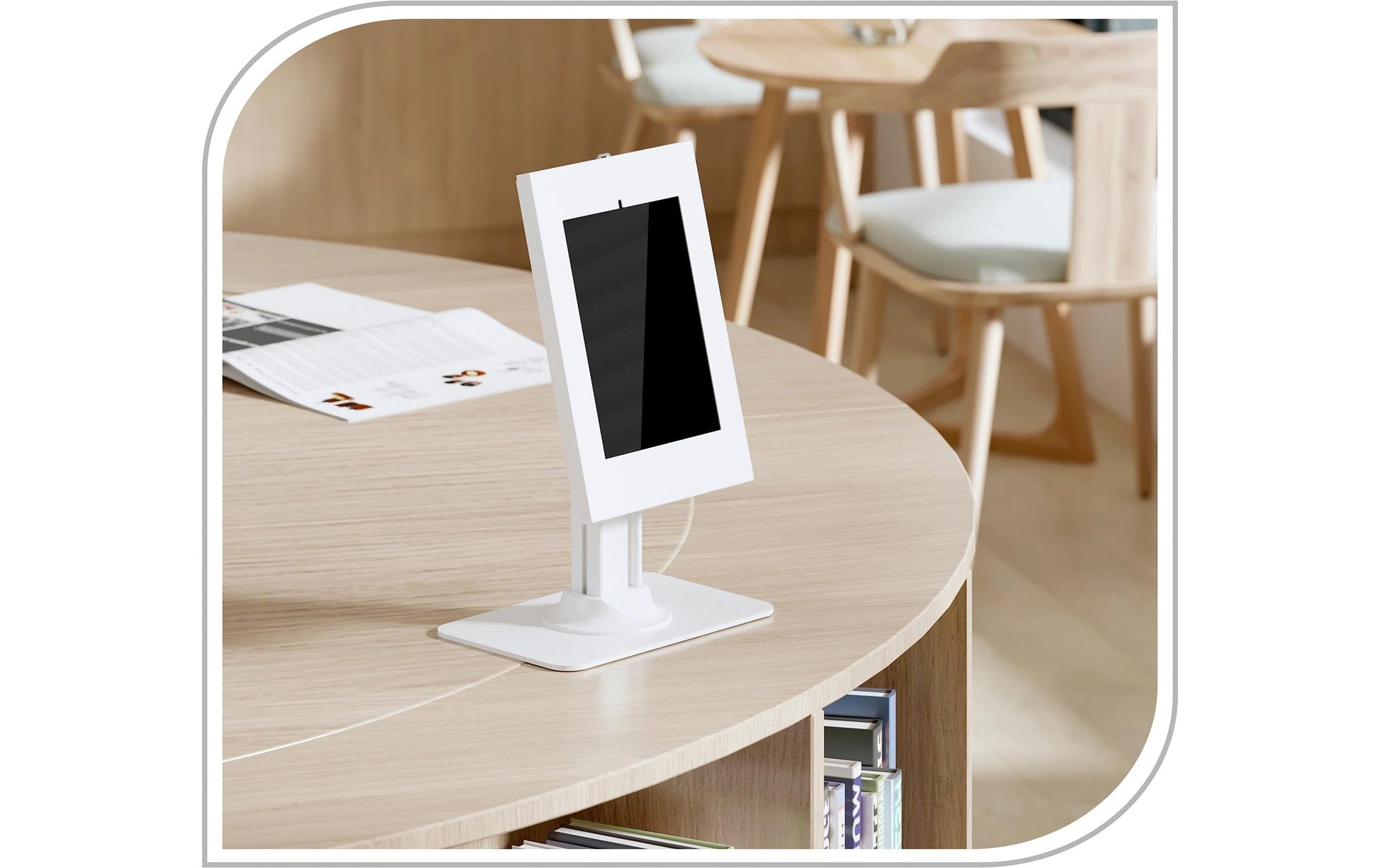 PureMounts Tablet-Ständer für iPad (6. Gen.) 10,9" – Diebstahlschutz, Weiss