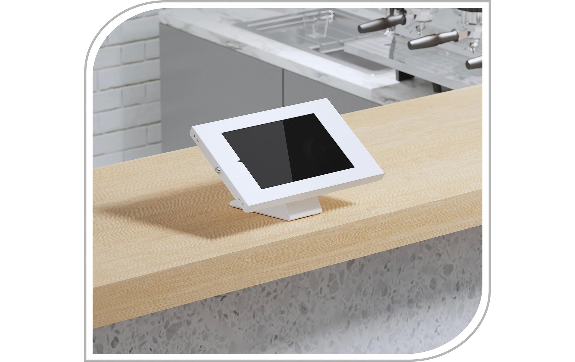 PureMounts Tablet-Ständer für iPad 10,9" (6. Gen.) – Diebstahlschutz – Weiss