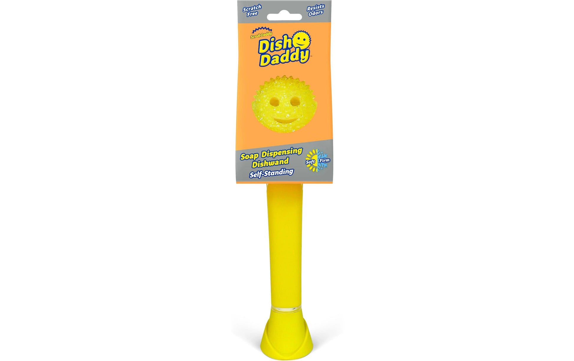 Scrub Daddy Abwaschbürste Dish Daddy – Kunststoff, 7 cm, gelb/blau, mit auswechselbarem Kopf
