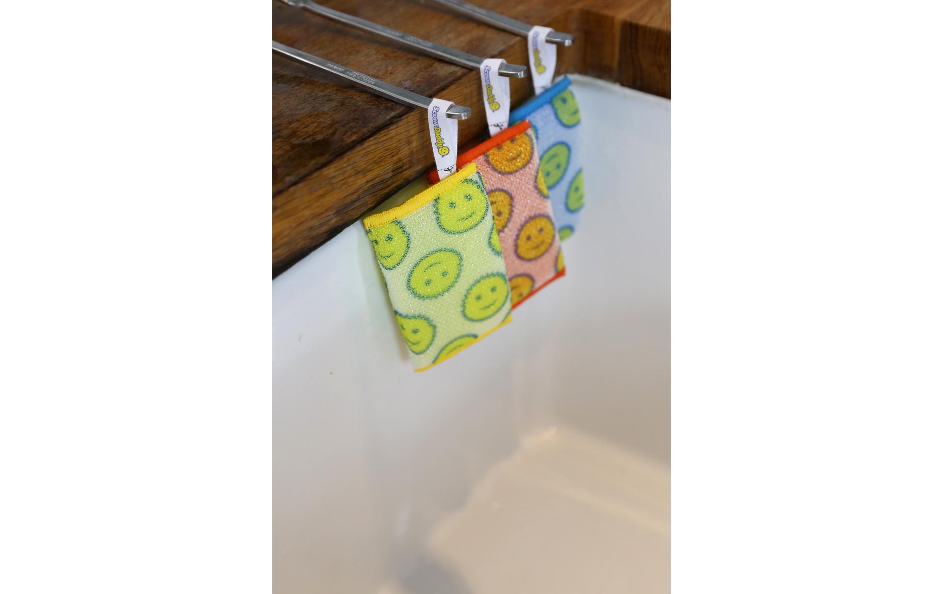 Scrub Daddy Scour Daddy Scheuerschwamm mit Armor Tec – Schaum, rechteckig, für Küche, mehrfarbig, 3 Stk.