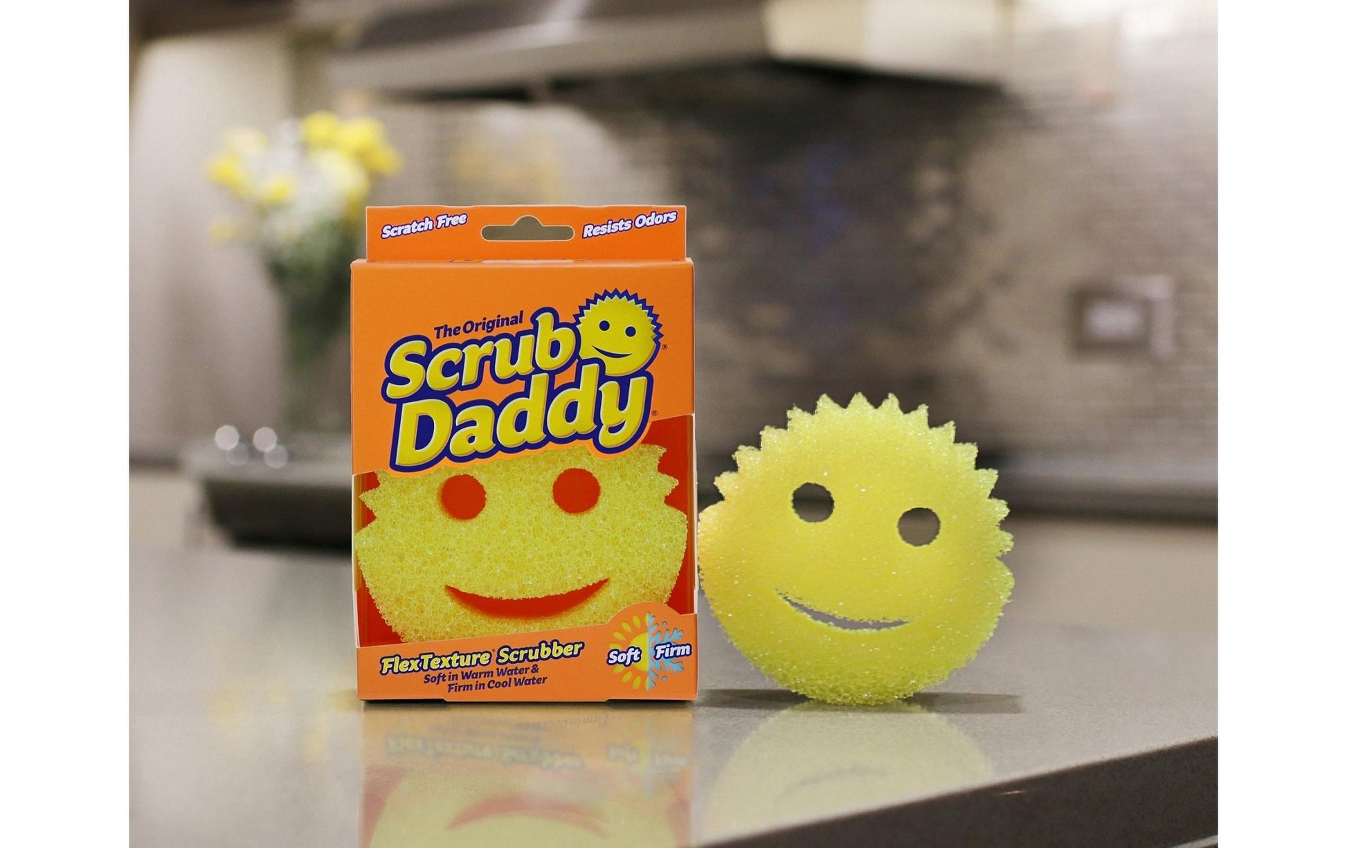 Scrub Daddy Naturschwamm Original – 15,5 × 10,5 cm, gelb, 1 Stk.