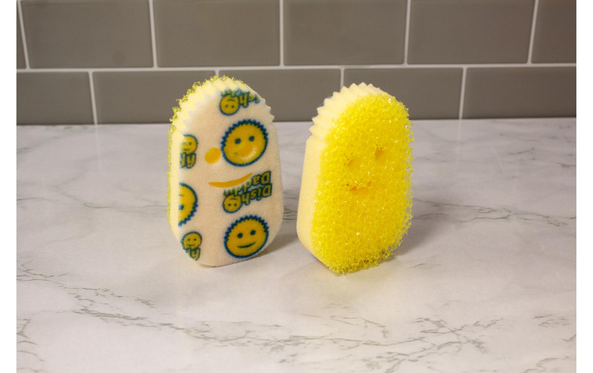 Scrub Daddy Ersatzbürsten – Naturschwamm, Oval, für Dish Daddy, Gelb, 2 Stk.