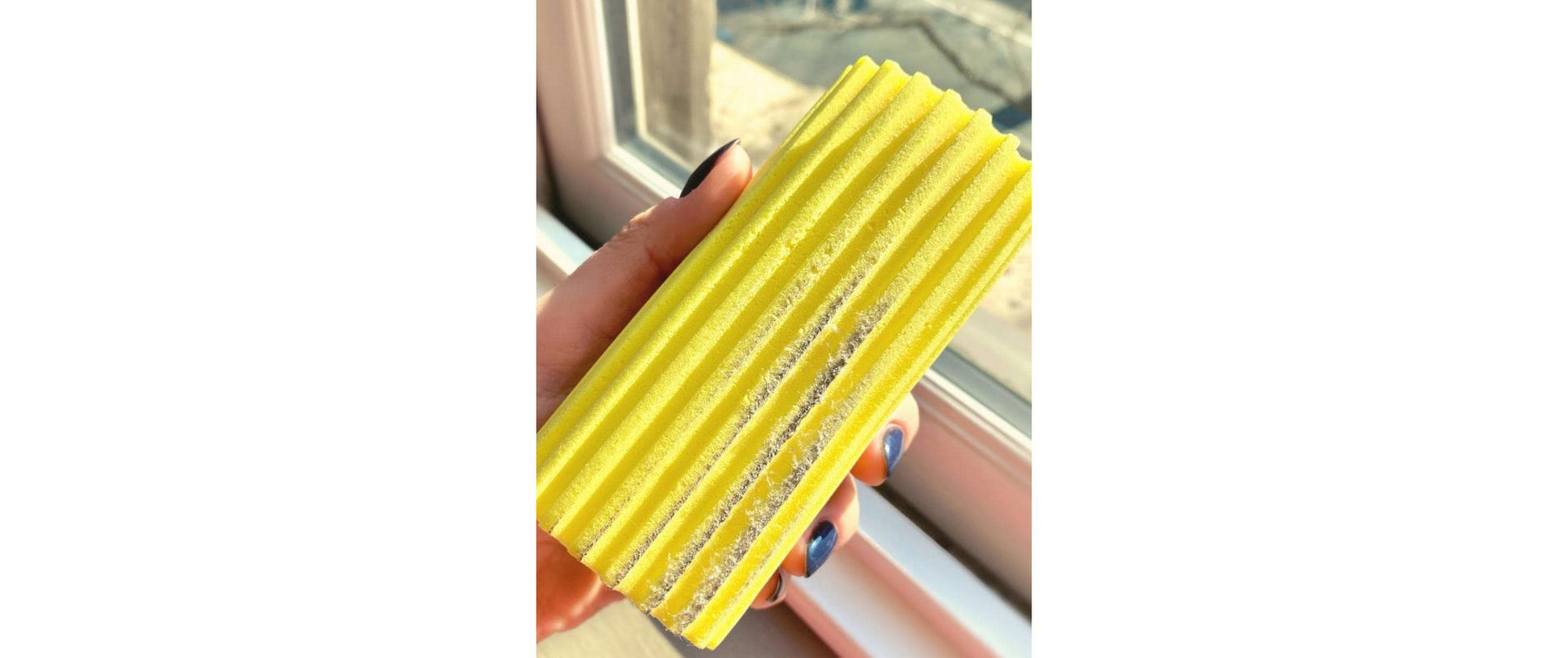 Scrub Daddy Schwammtuch Damp Duster – Naturschwamm, 16,2 × 7,1 cm, Gelb, 1 Stk.