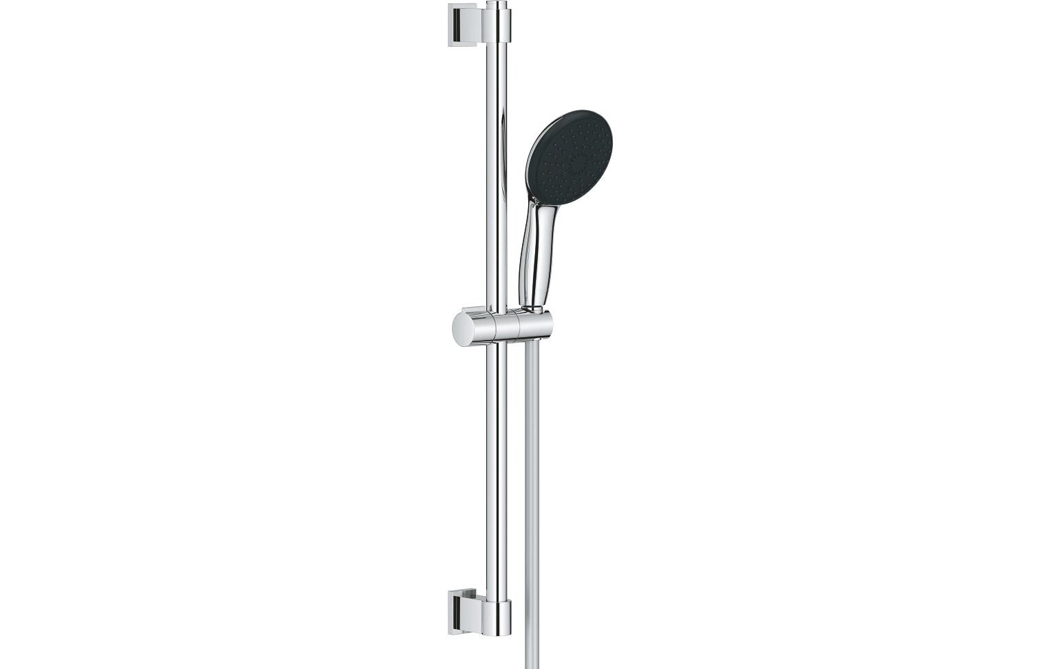 GROHE Badebatterie Vitalio Start 110 – 175 cm Schlauch, Kunststoff, Chrom