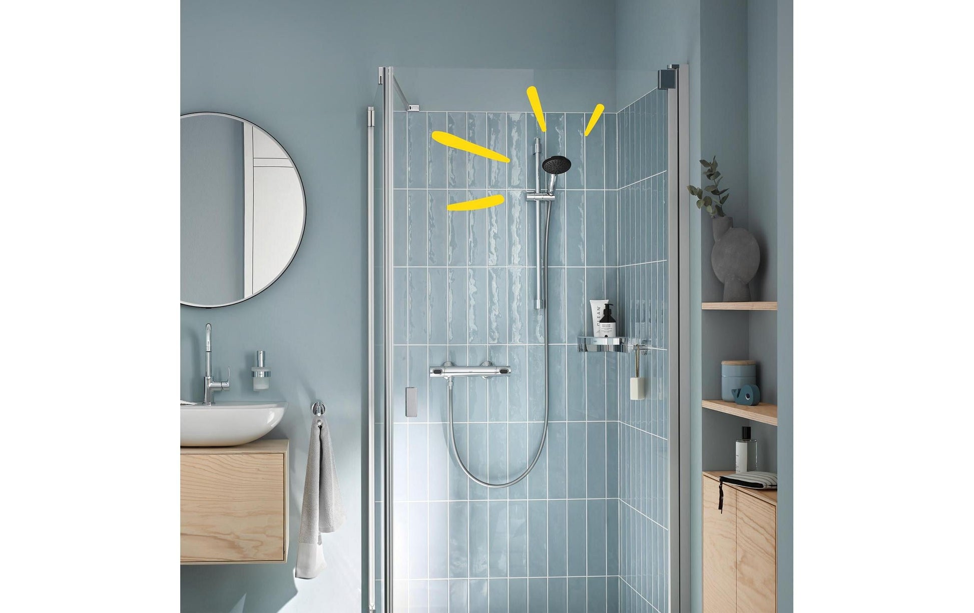 GROHE Vitalio Start 110 II Handbrause – Kunststoff, Chrom, 2 Strahlarten, 7 l/min, Anschluss 1/2"