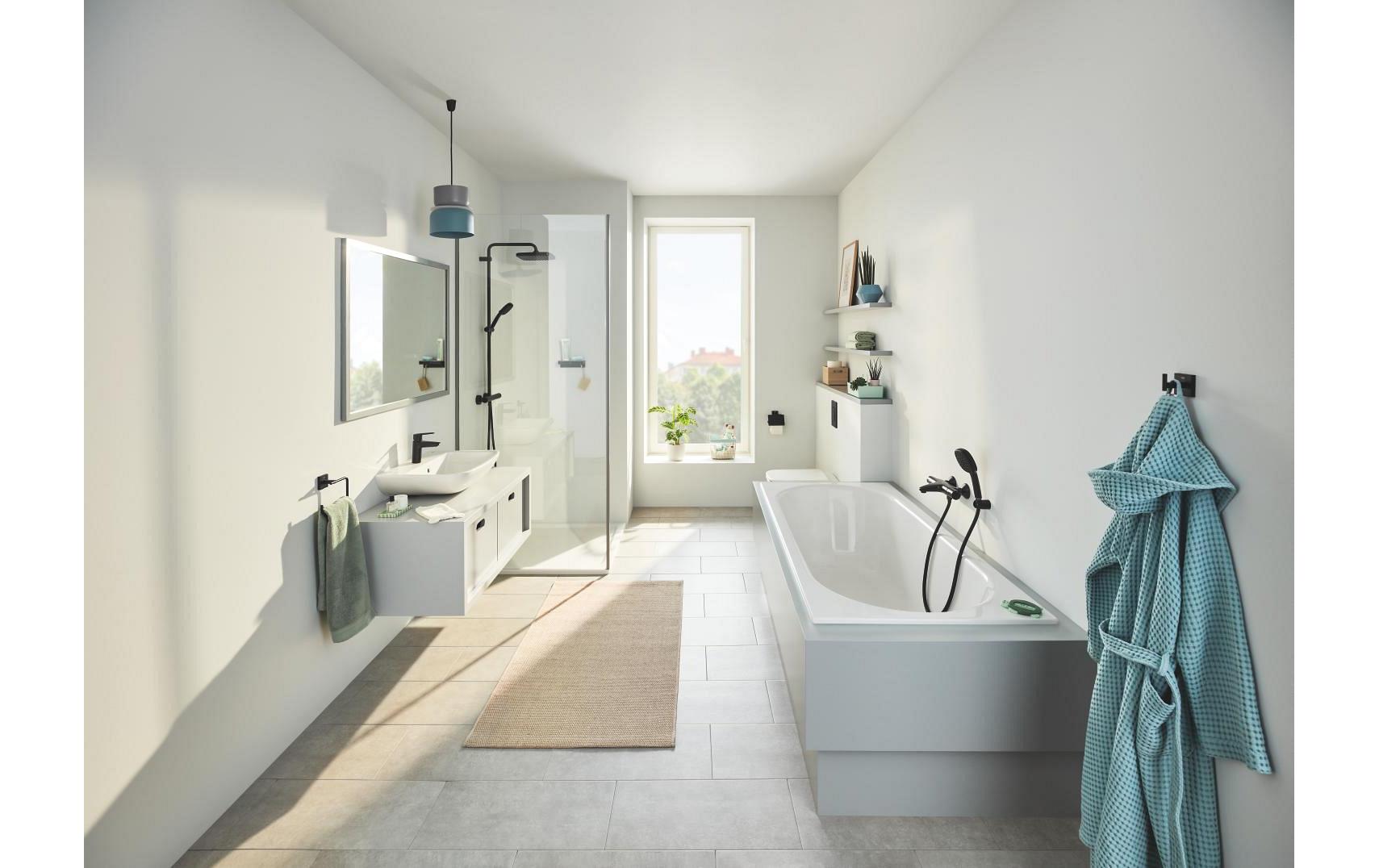 GROHE Handbrause Vitalio Comfort 110 II – Kunststoff, Schwarz matt