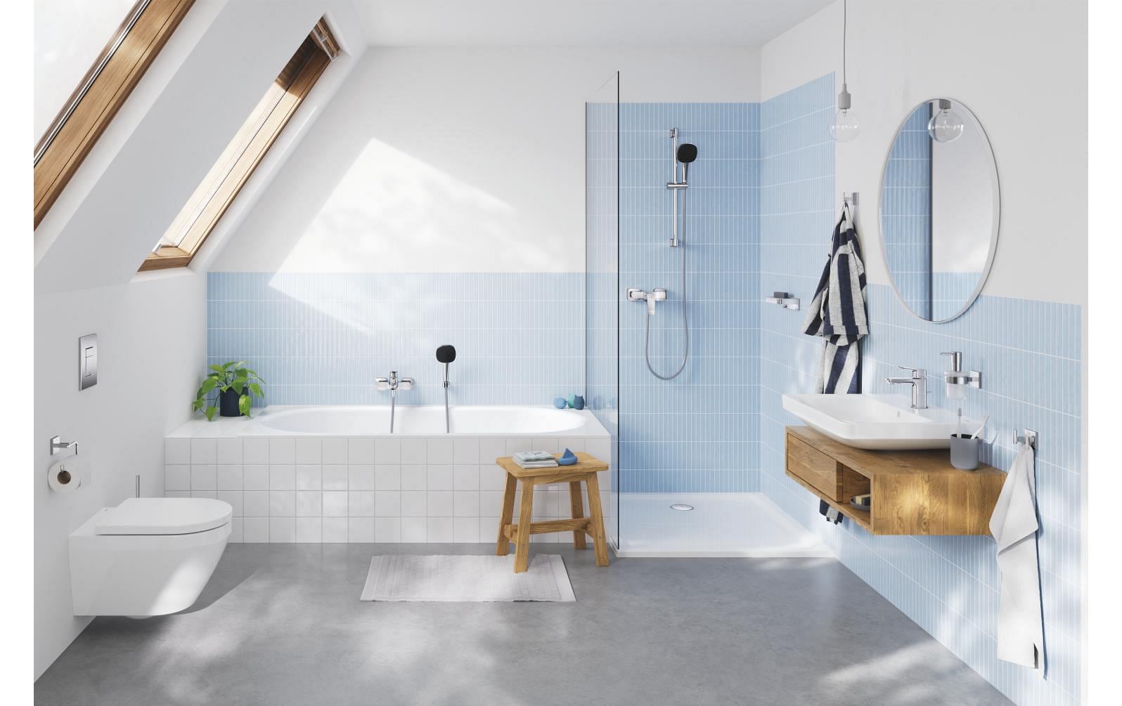 GROHE Haken Start Cube – Metall, zum Schrauben, Chrom