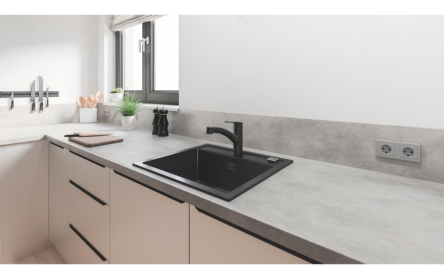 GROHE Start Einhebelmischer – Metall, Einlochmontage, Schwarz