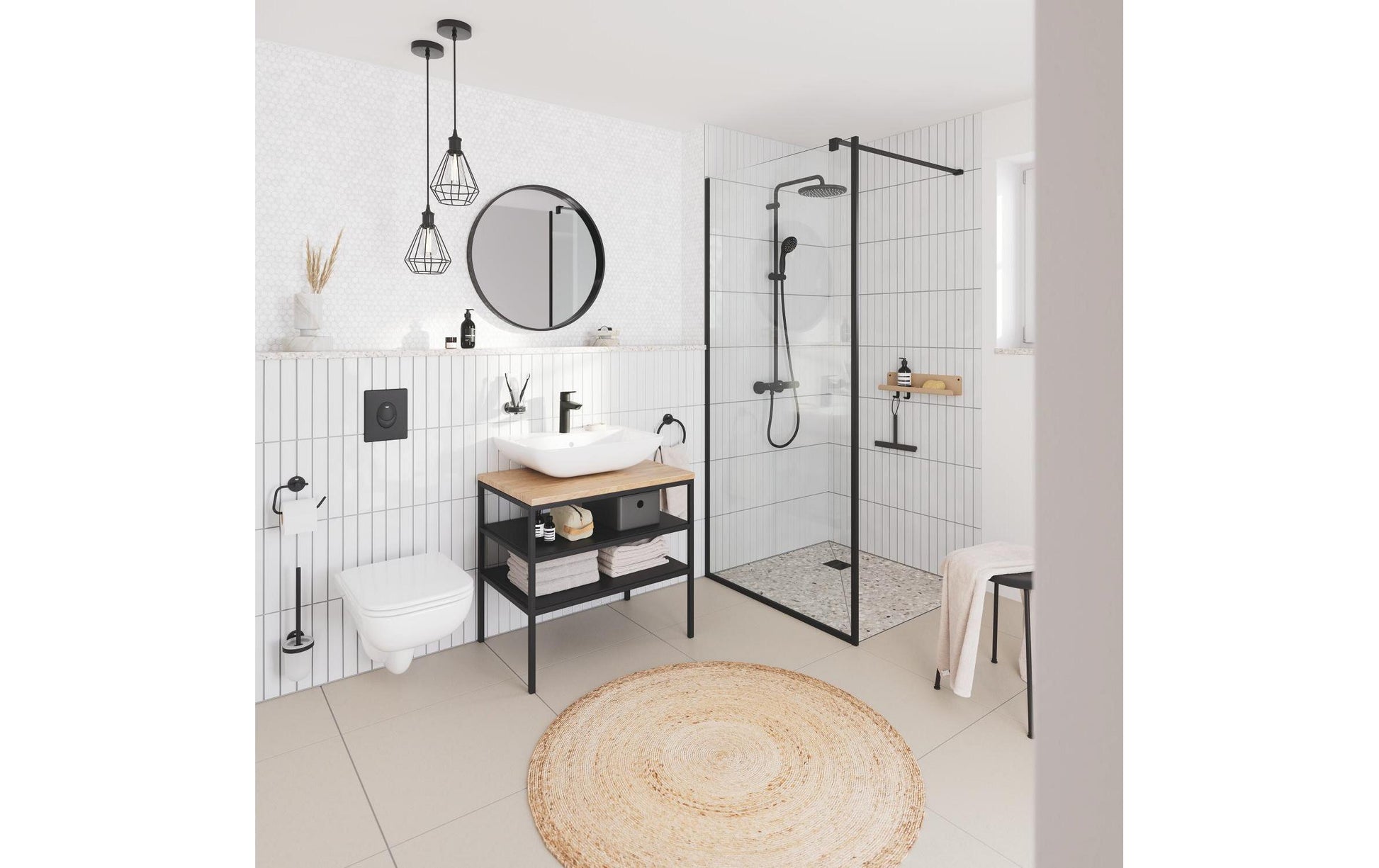GROHE Toilettenpapierhalter – Metall matt, schwarz, zum Bohren