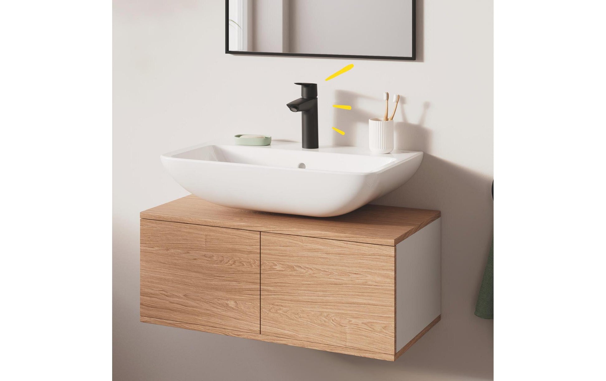 GROHE Start Click M Unterputz-Badebatterie – Einhebelmischer, Metall, Schwarz