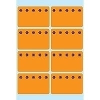 HERMA Haftetiketten – rechteckig 26 × 40 mm, permanent, leuchtorange, 6 Blatt (48 Stk.)
