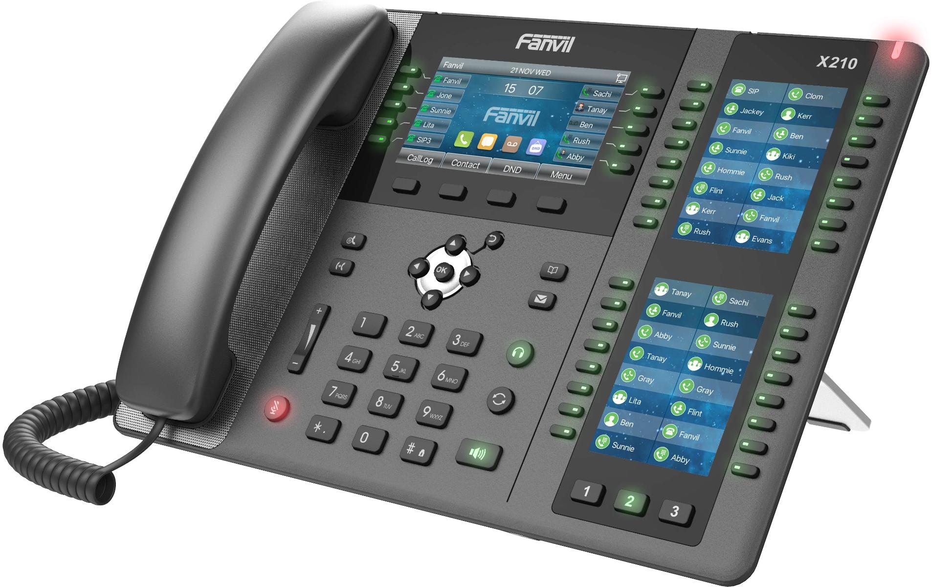 Fanvil X210 V2 – IP-Telefon, PoE, Bluetooth, Schwarz