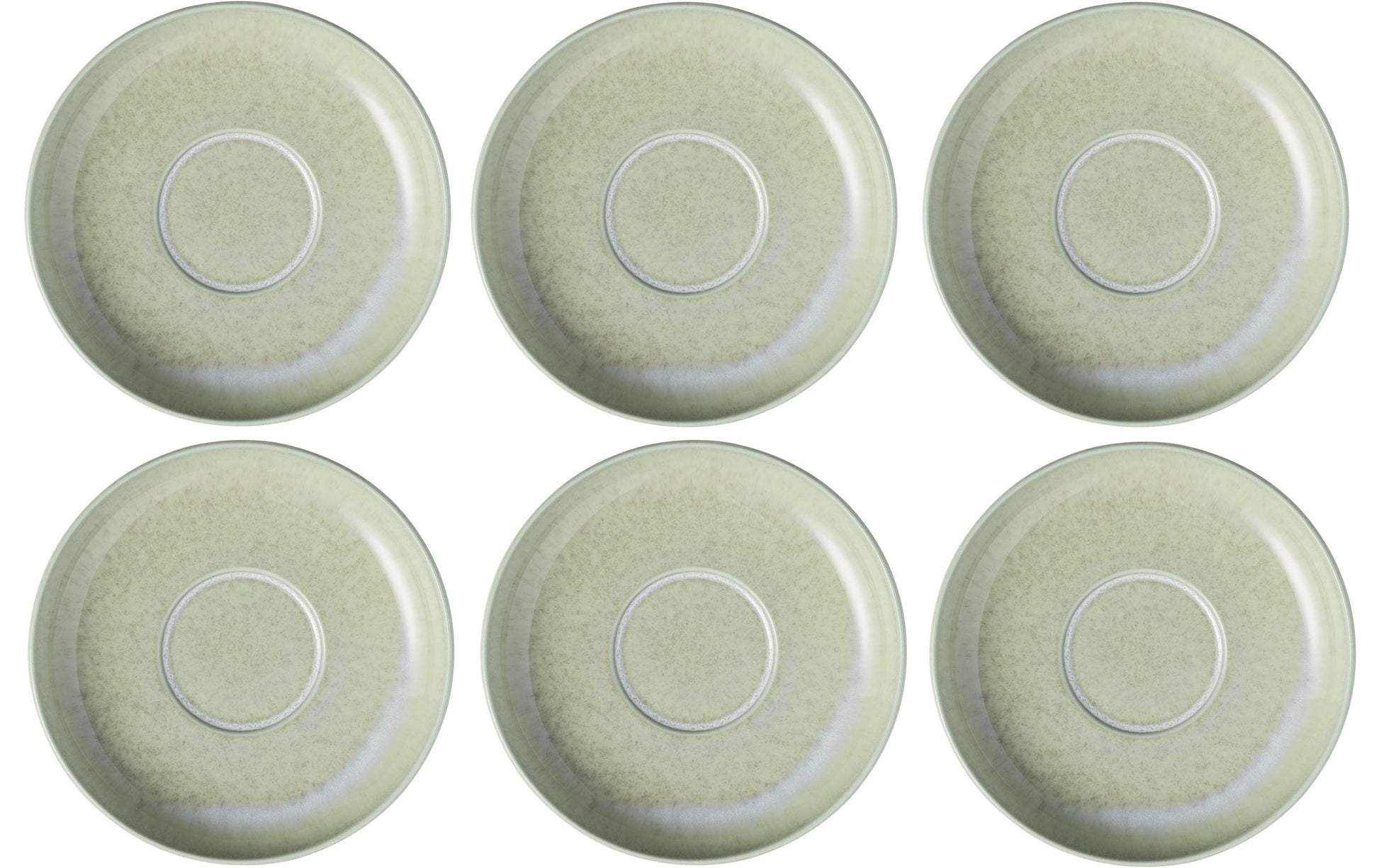 Villeroy & Boch Untertasse – Porzellan, grün, spülmaschinenfest, 6-teilig
