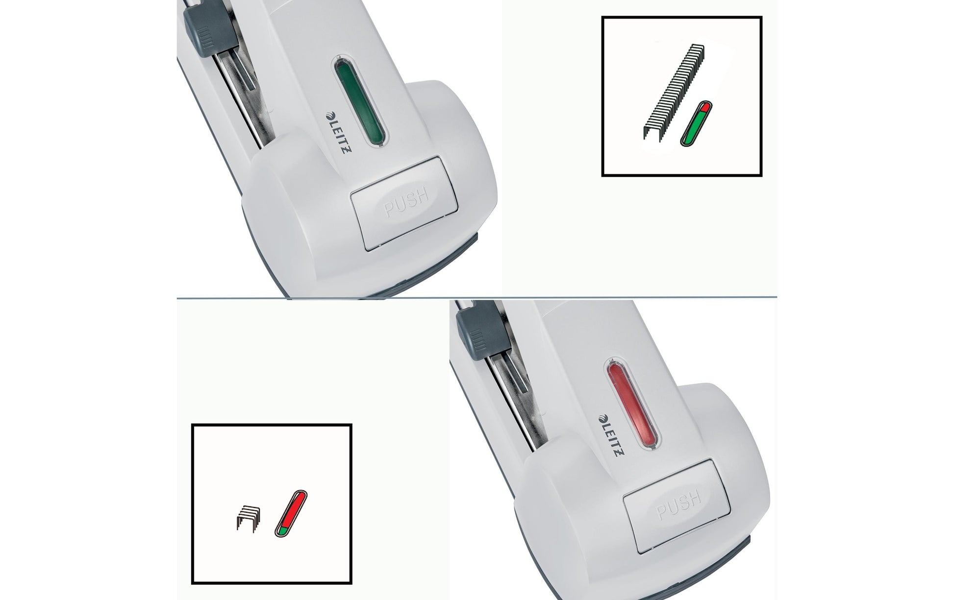 Leitz 5553 – Hefter, 120 Blatt, für 23/15XL, Flat-Clinch, verstellbarer Papieranschlag, Einlegetiefe 56 mm