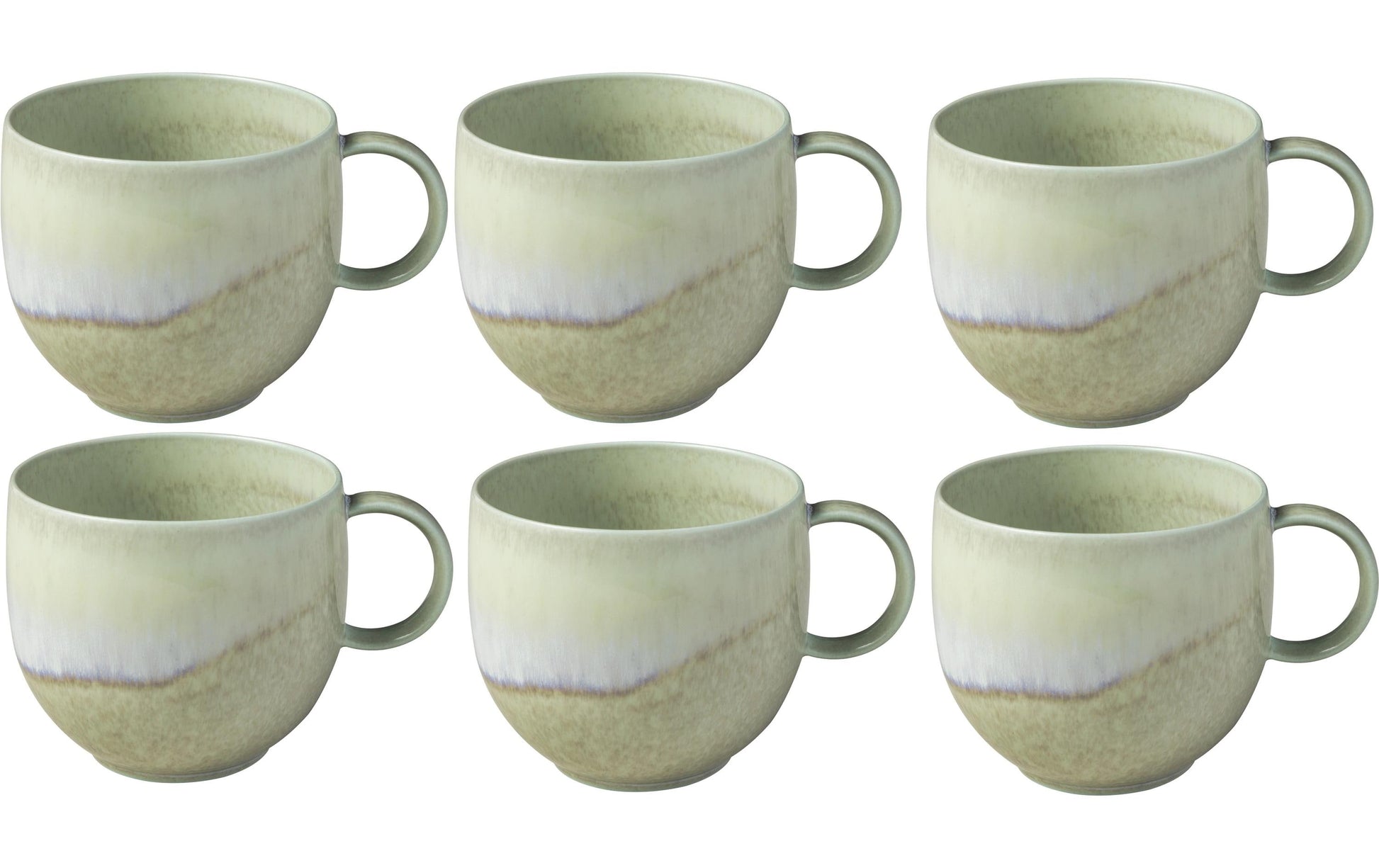Villeroy & Boch Perlemor Alga Kaffeebecher – 0,29 l, Porzellan, Grün, spülmaschinenfest, mit Henkel