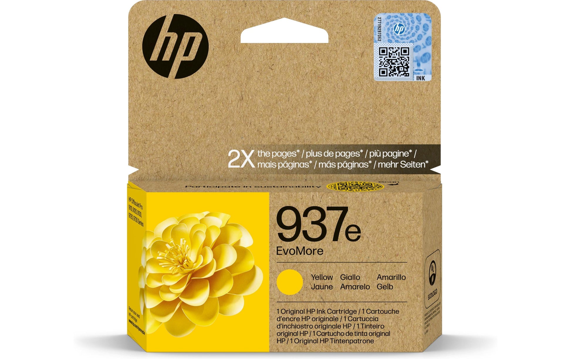 HP Tintenpatrone 937e, Gelb, 1'650 Seiten