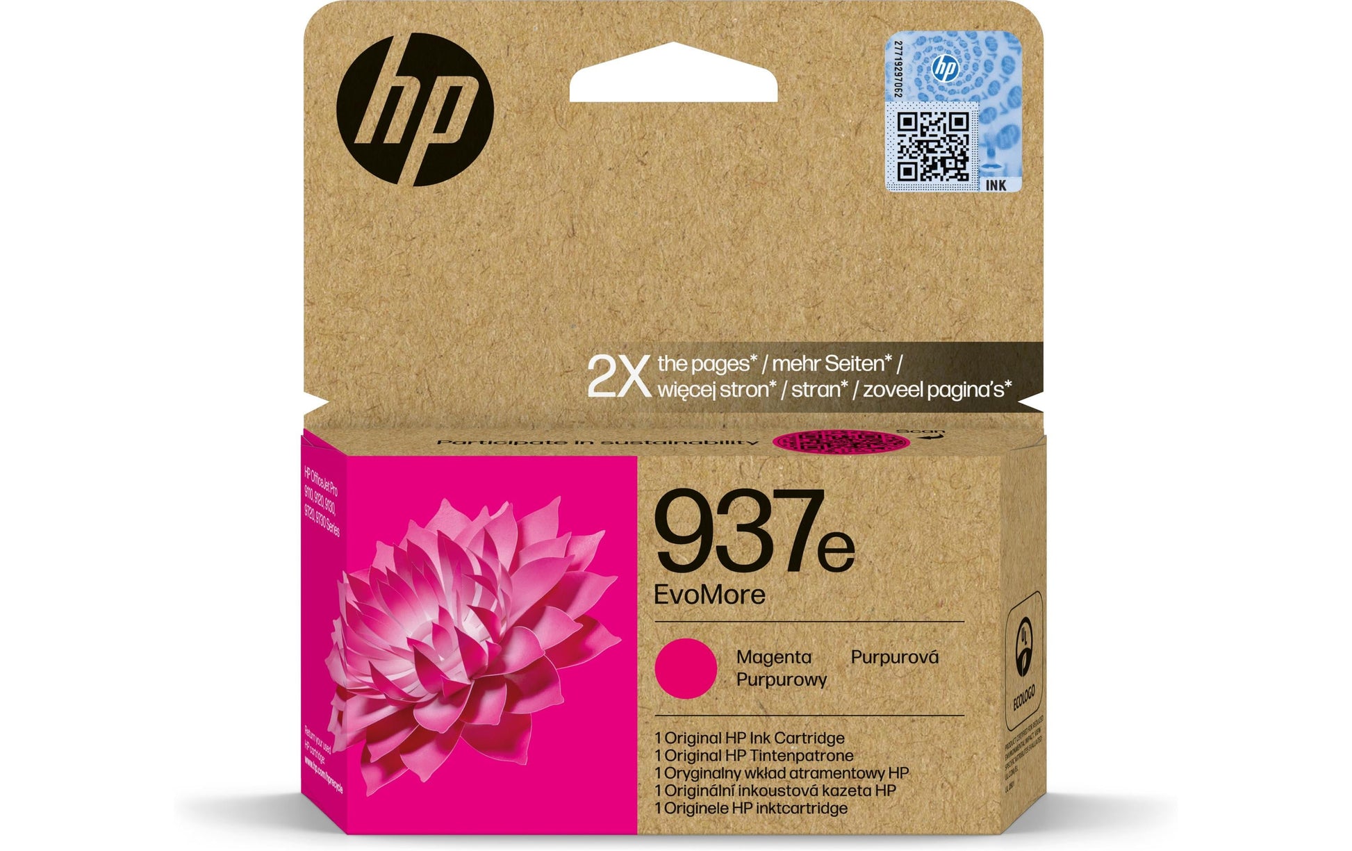 HP Tintenpatrone 937e, Magenta, 1'650 Seiten – für Inkjetdrucker/Multifunktionsgeräte
