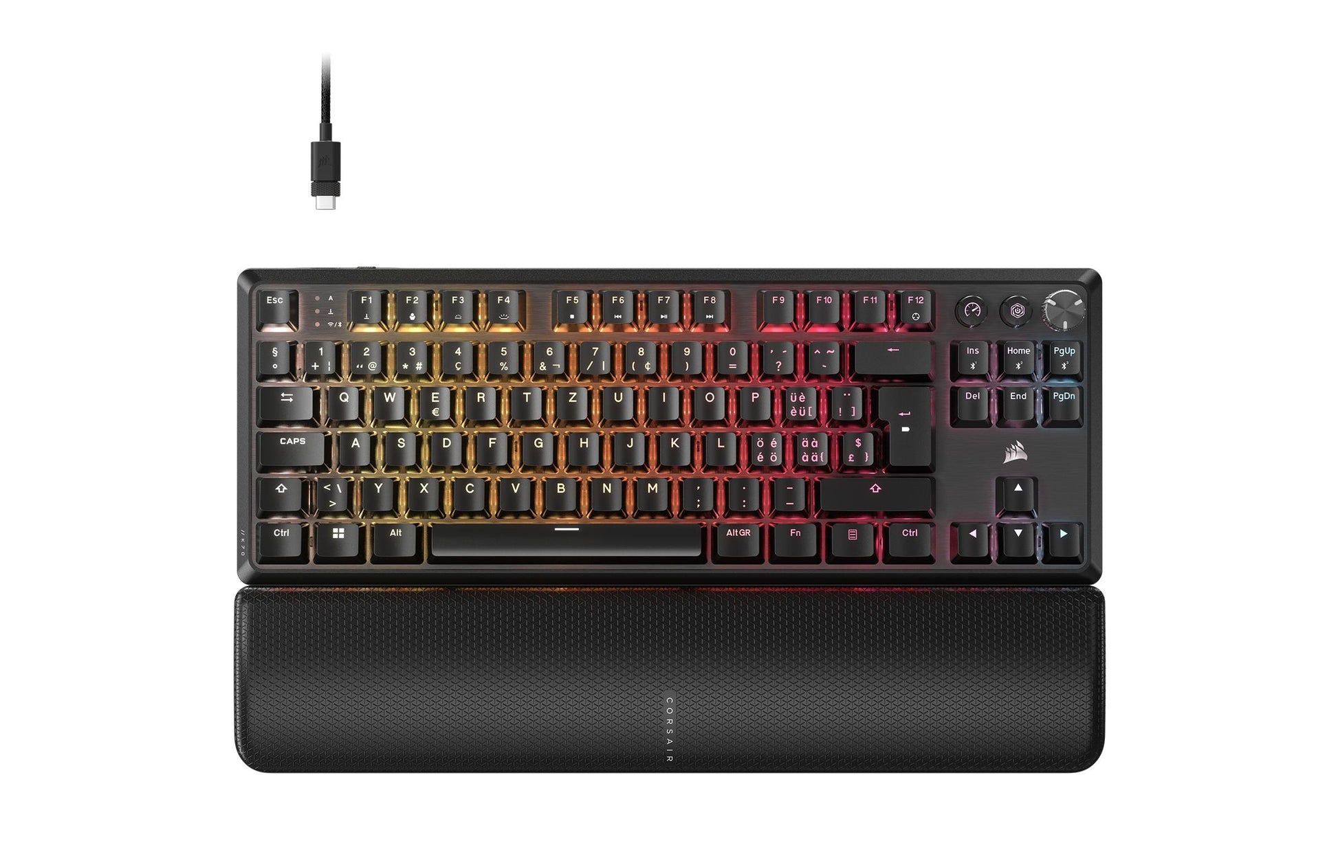 Corsair K70 CORE TKL – Tastatur, kabellos (2,4 GHz), CH-Layout (DE-CH) – für Windows, macOS & Xbox One
