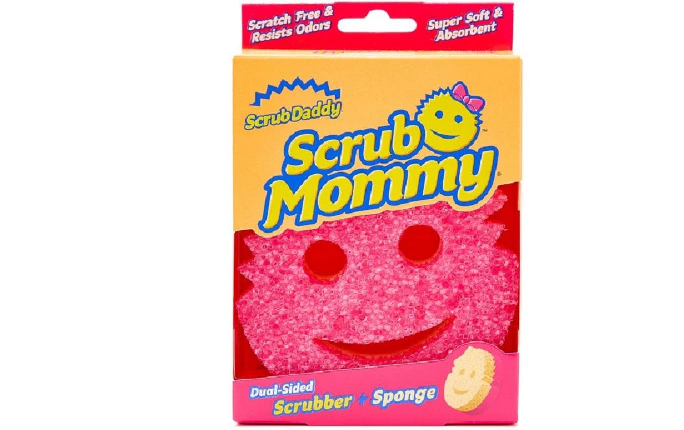 Scrub Daddy Spülschwamm Scrub Mommy – Schaumstoff, rund, für Küche, Ø 10,5 × 15,5 cm, pink, 1 Stk.