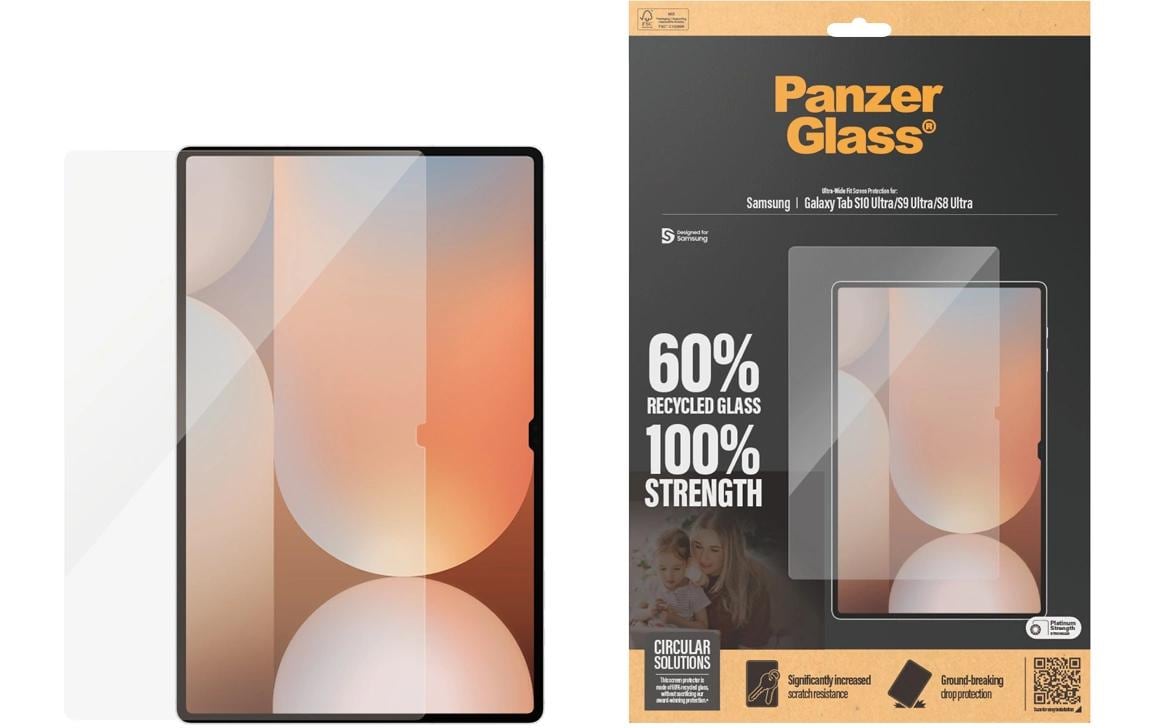 PanzerGlass Displayschutz (Panzerglas), Ultra-Wide Fit – für Galaxy Tab S8 Ultra/S9 Ultra/S10 Ultra