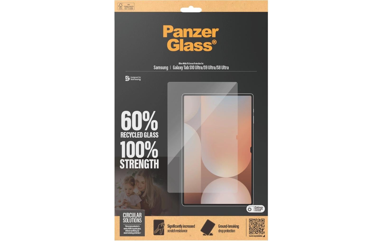 PanzerGlass Displayschutz (Panzerglas), Ultra-Wide Fit – für Galaxy Tab S8 Ultra/S9 Ultra/S10 Ultra