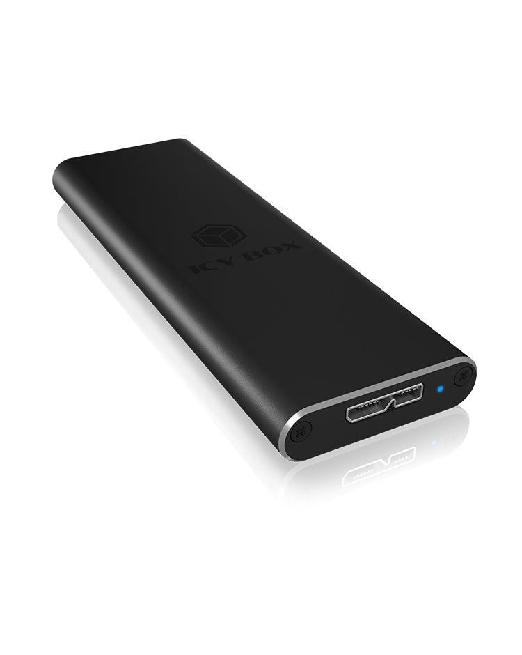 ICY BOX IB-183M2 – 1-Bay SSD-Gehäuse – für M.2 22×30/42/60/80 mm, SATA, B/B+M-Key – USB 3.2 Gen 1 (5 Gbit/s)